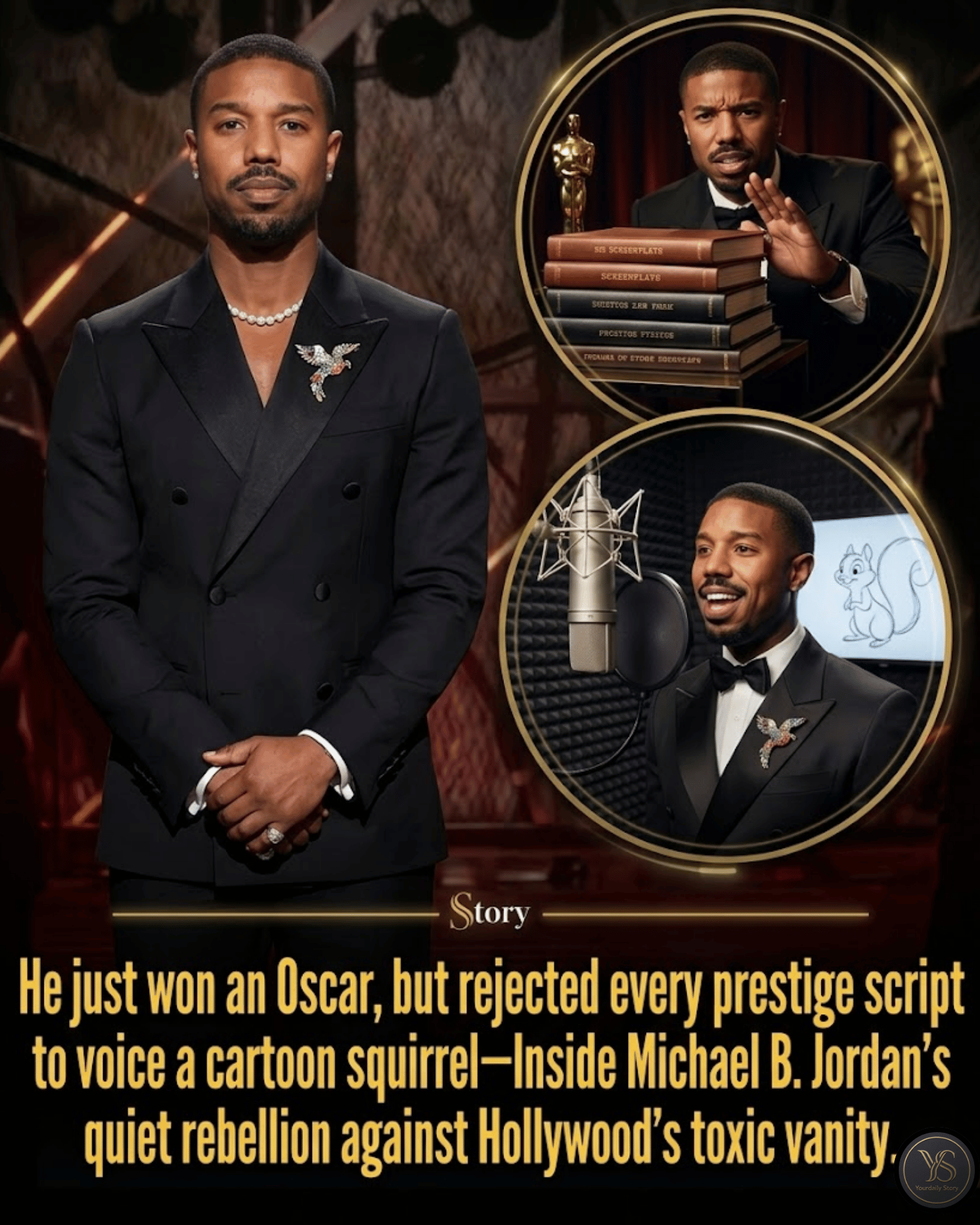 He just won an Oscar, but rejected every prestige script to voice a cartoon squirrel—Inside Michael B. Jordan’s quiet rebellion against Hollywood’s toxic vanity.