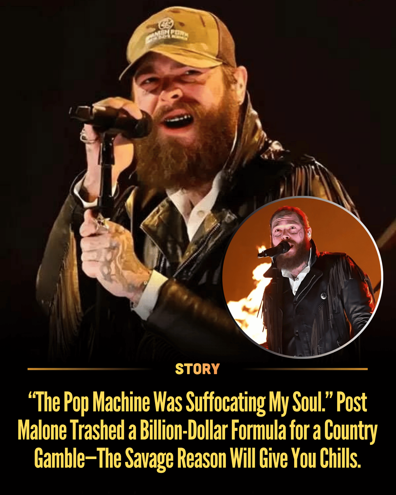 “The Pop Machine Was Suffocating My Soul.” Post Malone Trashed a Billion-Dollar Formula for a Country Gamble—The Savage Reason Will Give You Chills.