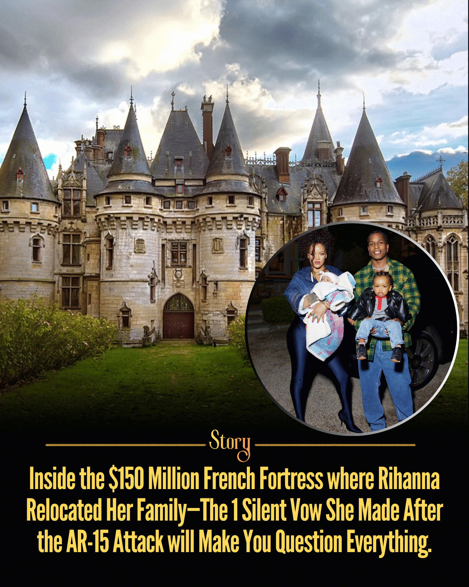 Inside the $150 Million French Fortress where Rihanna Relocated Her Family—The 1 Silent Vow She Made After the AR-15 Attack will Make You Question Everything.