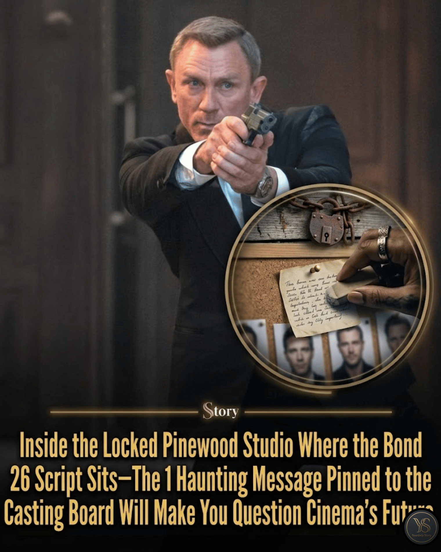 Inside the Locked Pinewood Studio Where the Bond 26 Script Sits—The 1 Haunting Message Pinned to the Casting Board Will Make You Question Cinema’s Future.