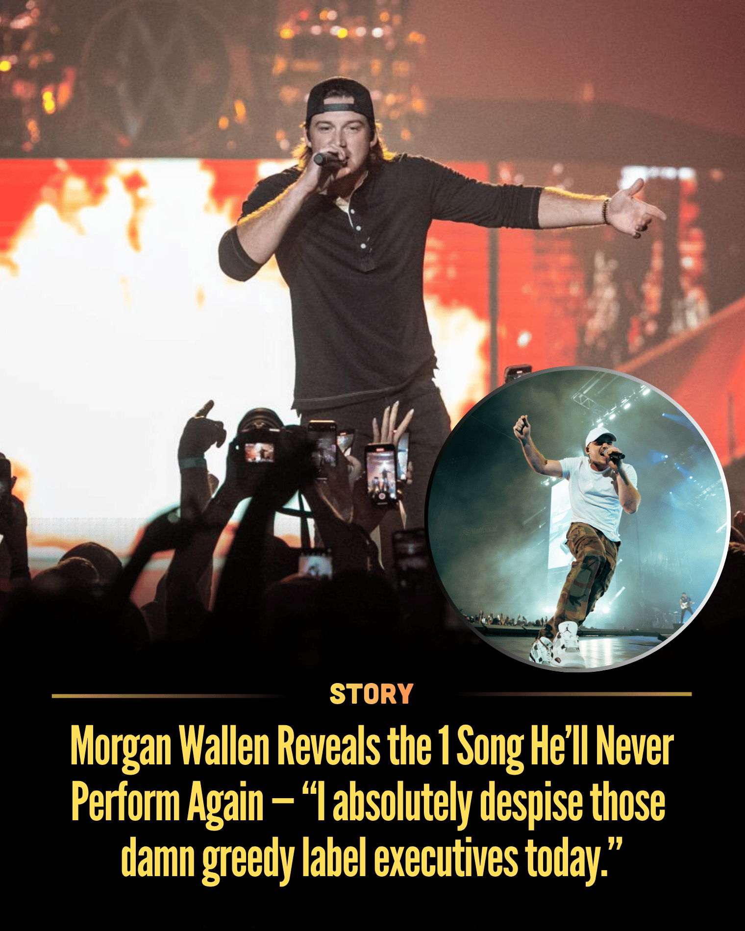 Morgan Wallen Reveals the 1 Song He’ll Never Perform Again — “I absolutely despise those damn greedy label executives today.”