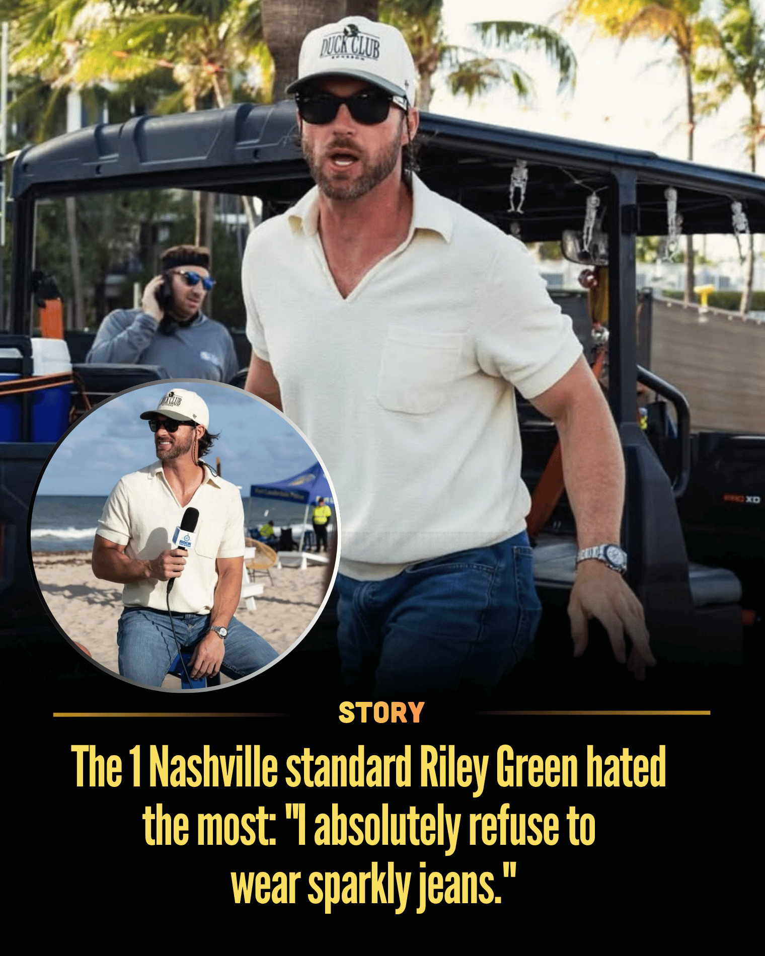 The 1 Nashville standard Riley Green hated the most: “I absolutely refuse to wear sparkly jeans.”