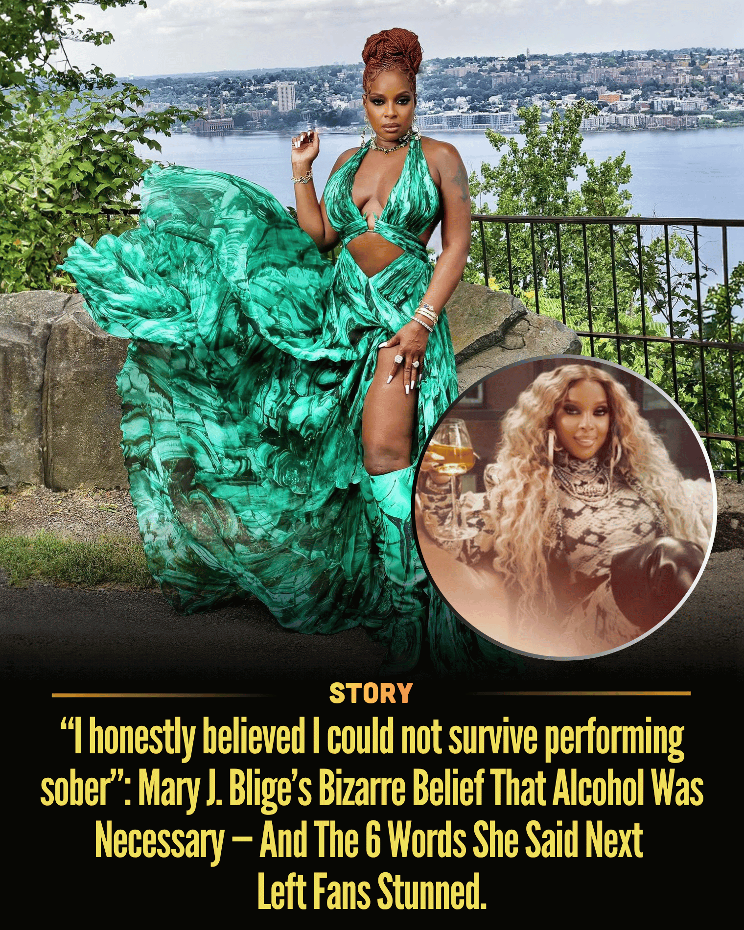 “I honestly believed I could not survive performing sober”: Mary J. Blige’s Bizarre Belief That Alcohol Was Necessary — And The 6 Words She Said Next Left Fans Stunned.