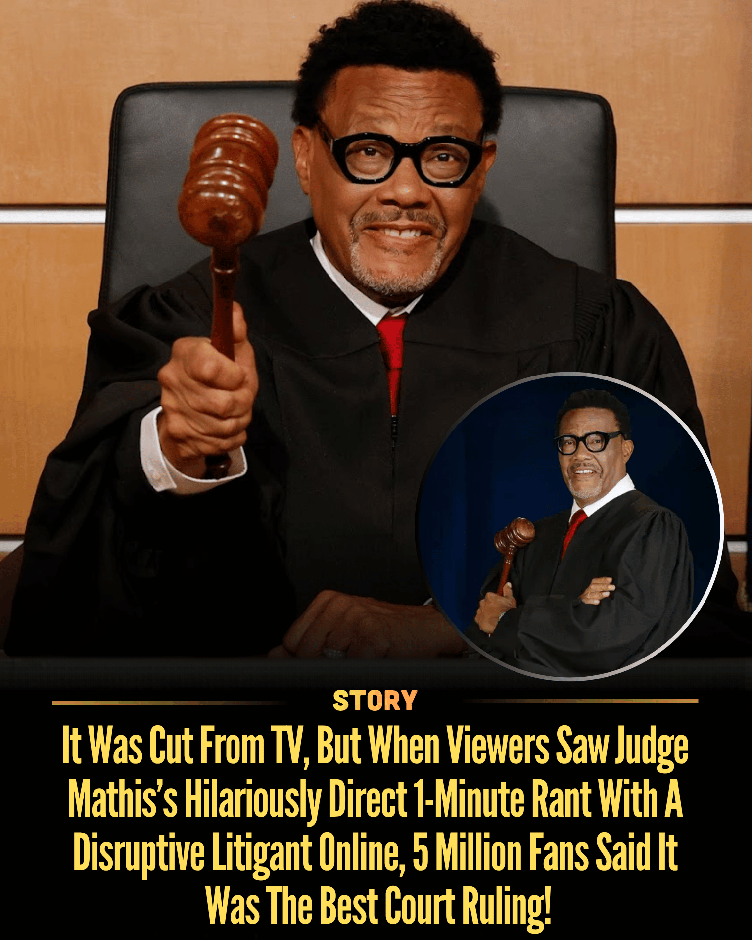 It Was Cut From TV, But When Viewers Saw Judge Mathis’s Hilariously Direct 1-Minute Rant With A Disruptive Litigant Online, 5 Million Fans Said It Was The Best Court Ruling!