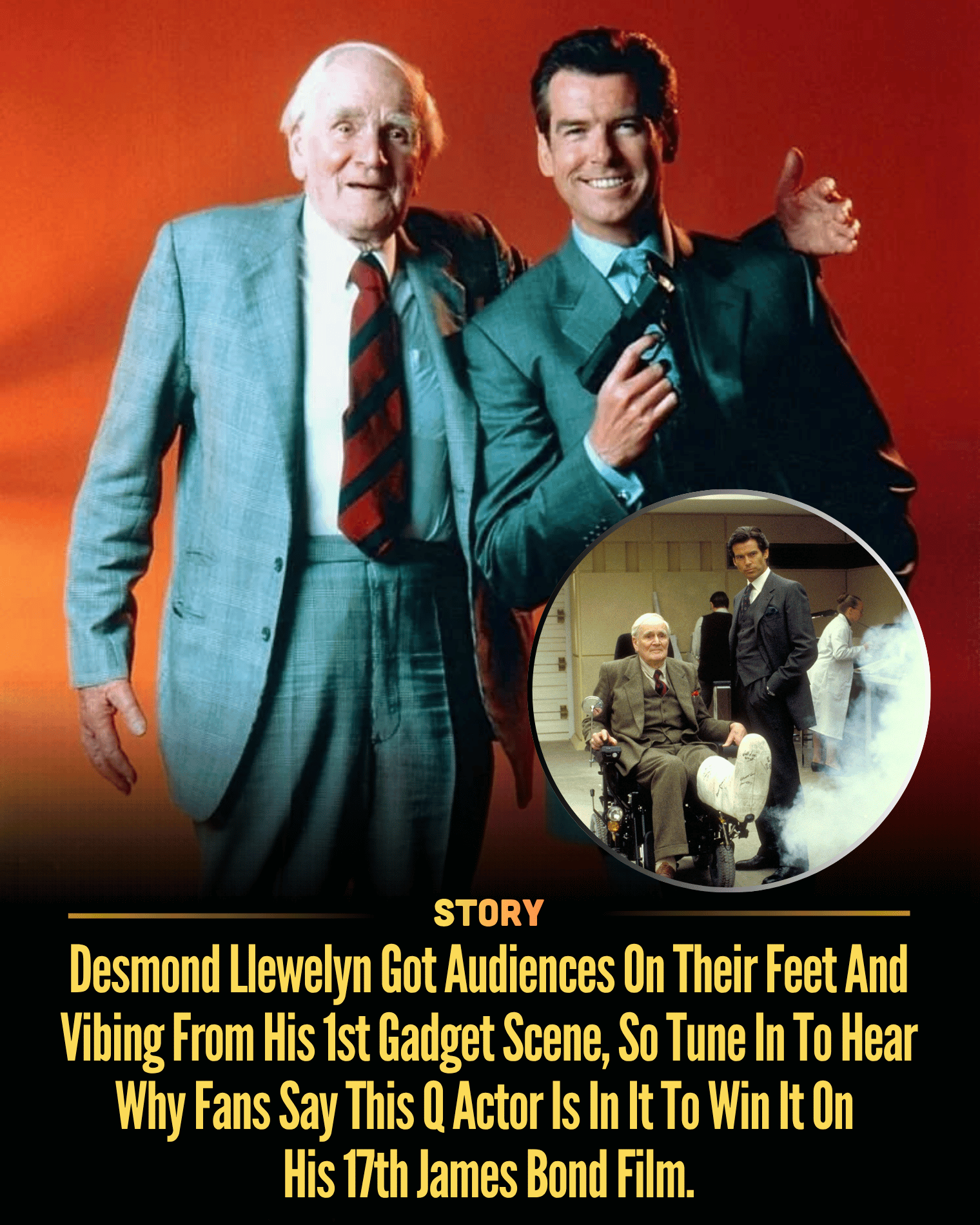 Desmond Llewelyn Got Audiences On Their Feet And Vibing From His 1st Gadget Scene, So Tune In To Hear Why Fans Say This Q Actor Is In It To Win It On His 17th James Bond Film.