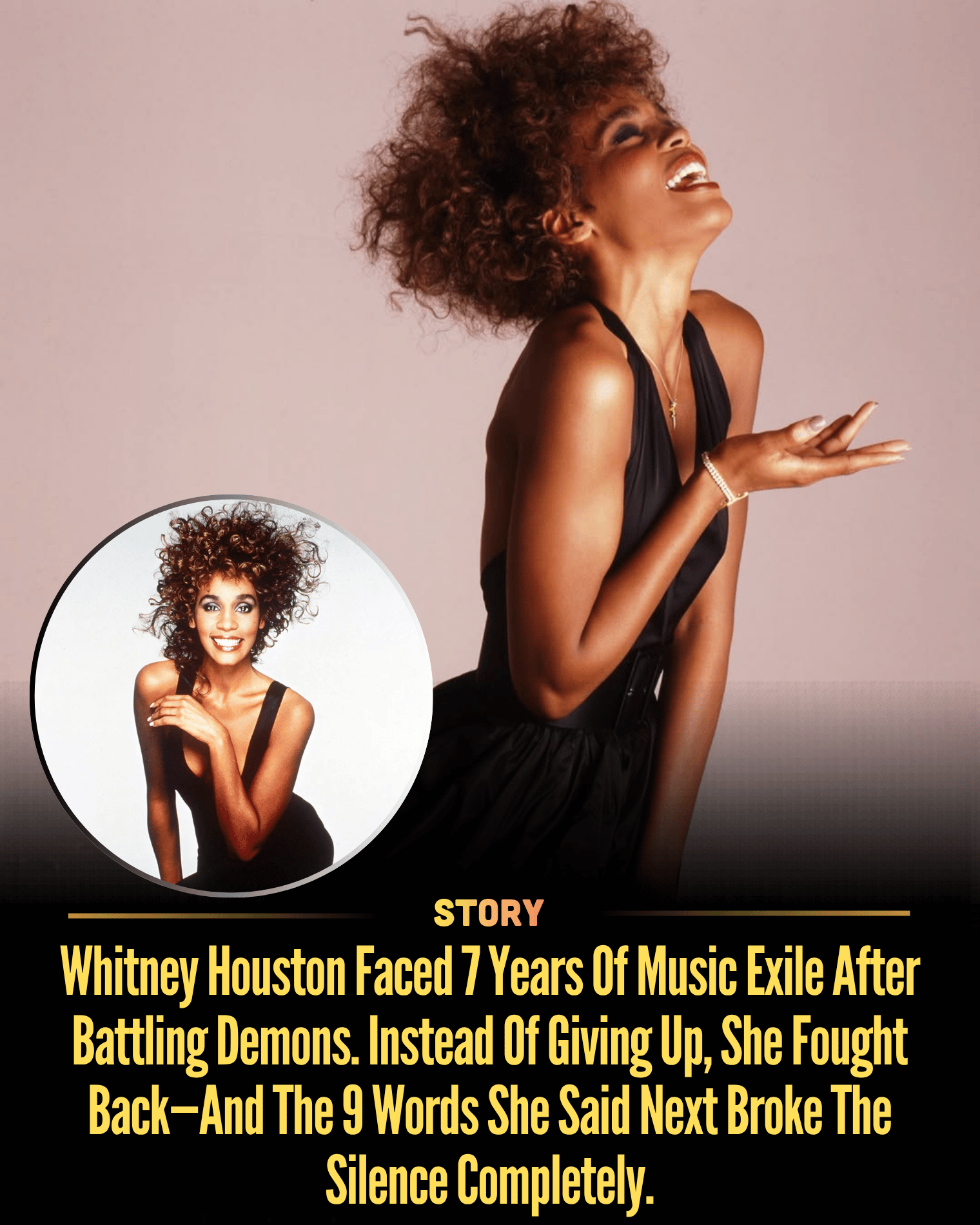 Whitney Houston Faced 7 Years Of Music Exile After Battling Demons. Instead Of Giving Up, She Fought Back—And The 9 Words She Said Next Broke The Silence Completely.