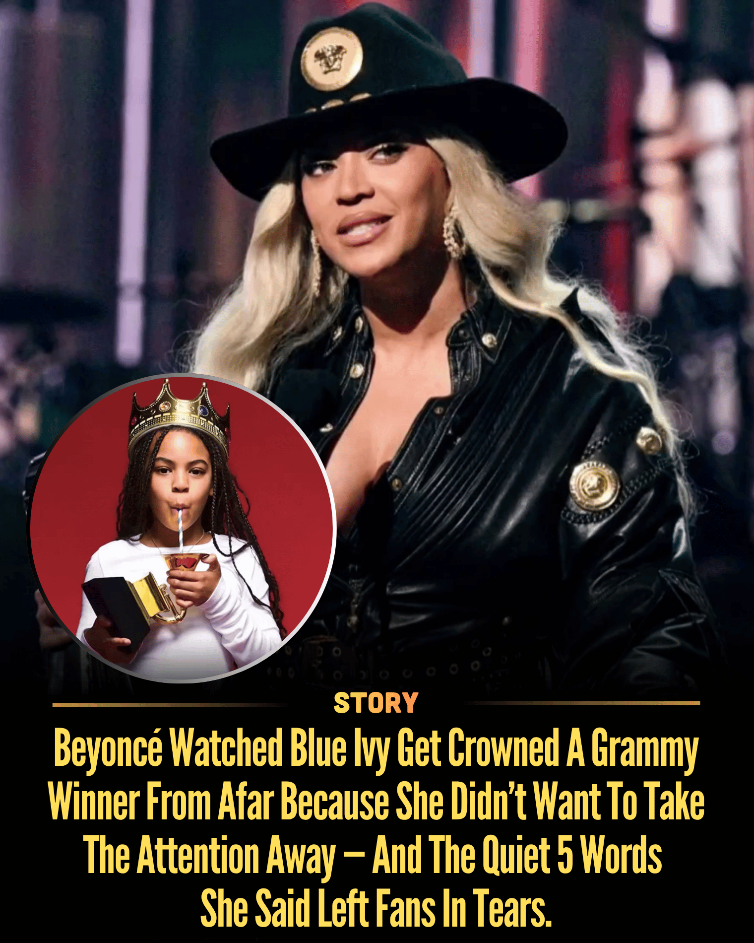 Beyoncé Watched Blue Ivy Get Crowned A Grammy Winner From Afar Because She Didn’t Want To Take The Attention Away — And The Quiet 5 Words She Said Left Fans In Tears.