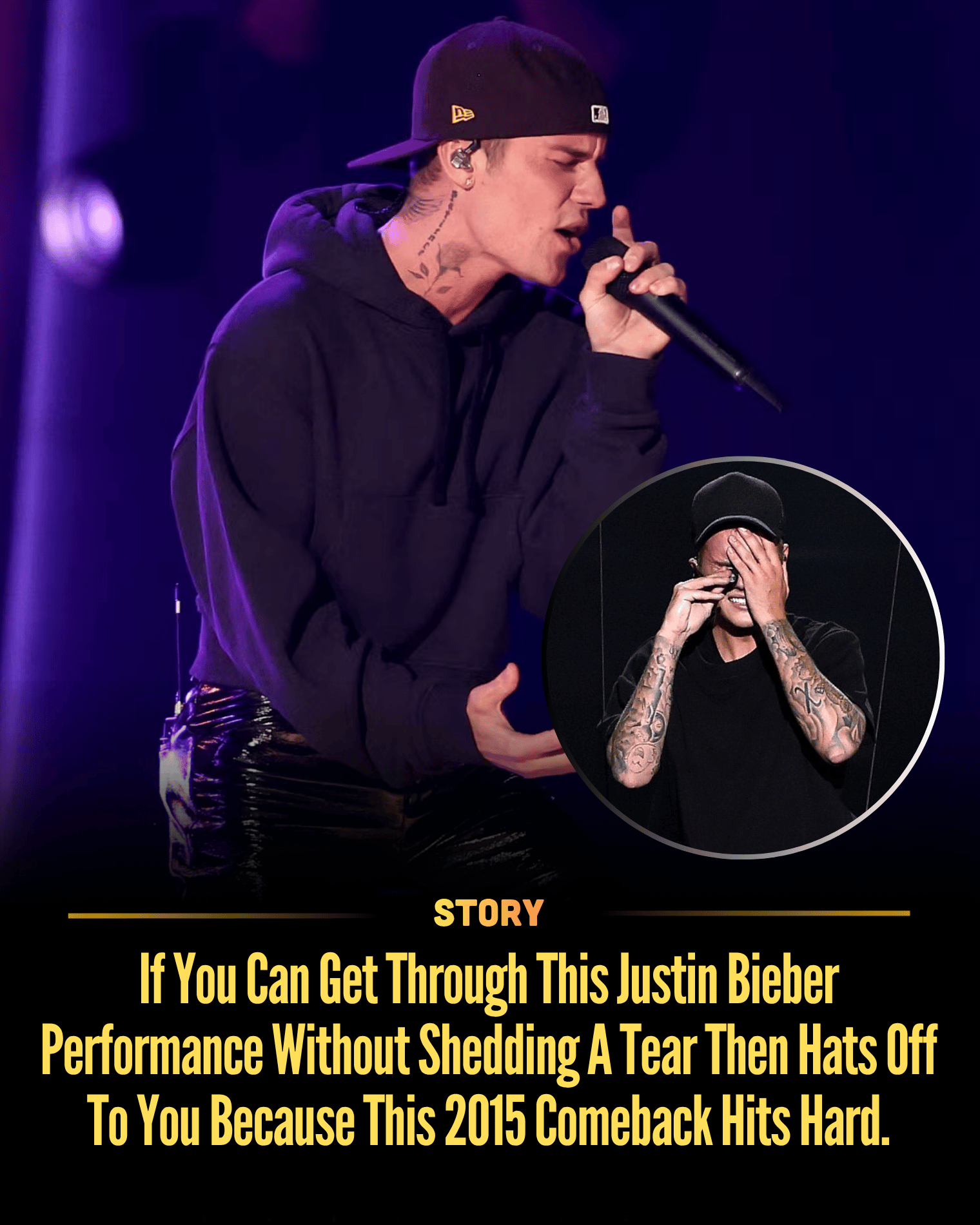 If You Can Get Through This Justin Bieber Performance Without Shedding A Tear Then Hats Off To You Because This 2015 Comeback Hits Hard.