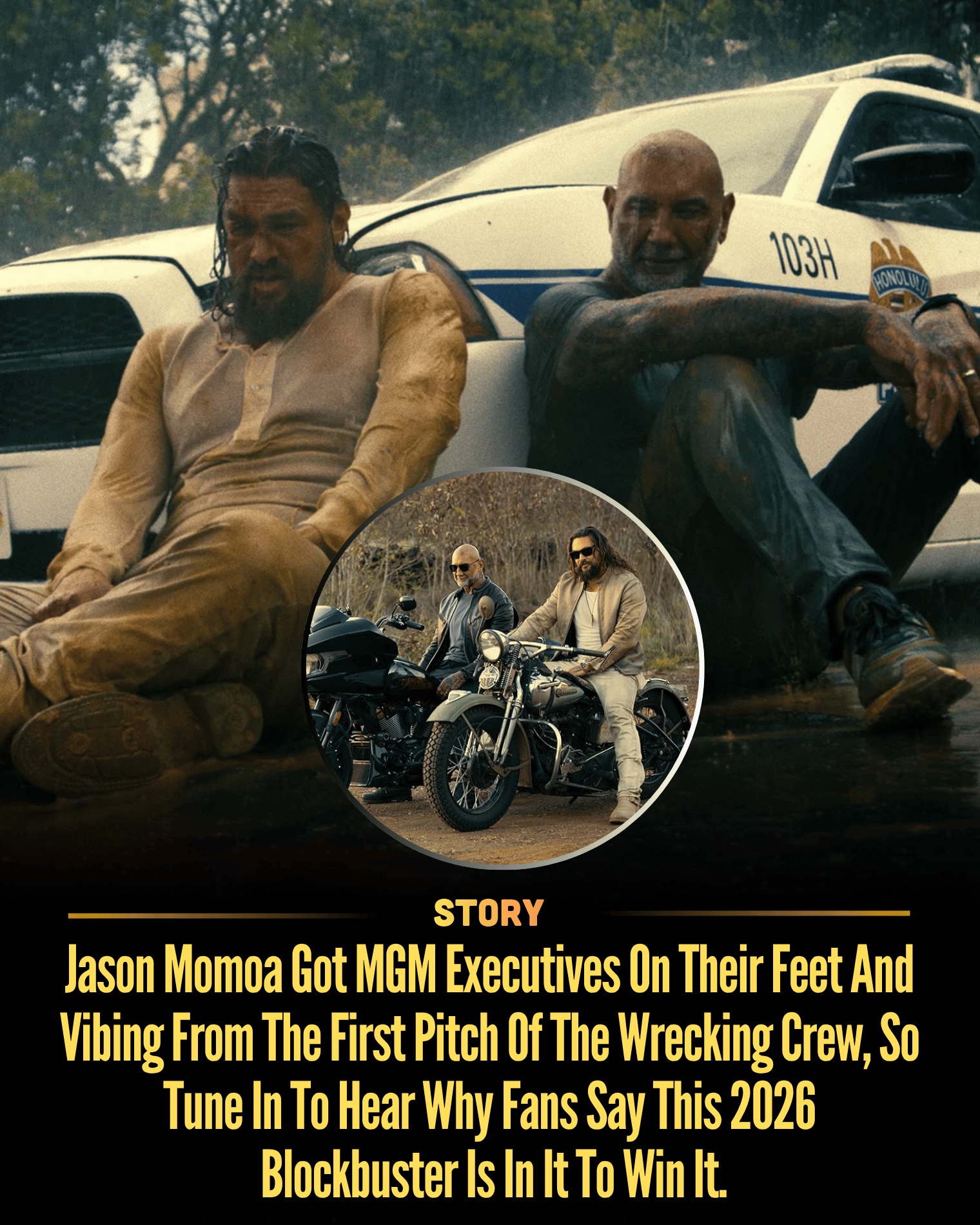 Jason Momoa Got MGM Executives On Their Feet And Vibing From The First Pitch Of The Wrecking Crew, So Tune In To Hear Why Fans Say This 2026 Blockbuster Is In It To Win It.