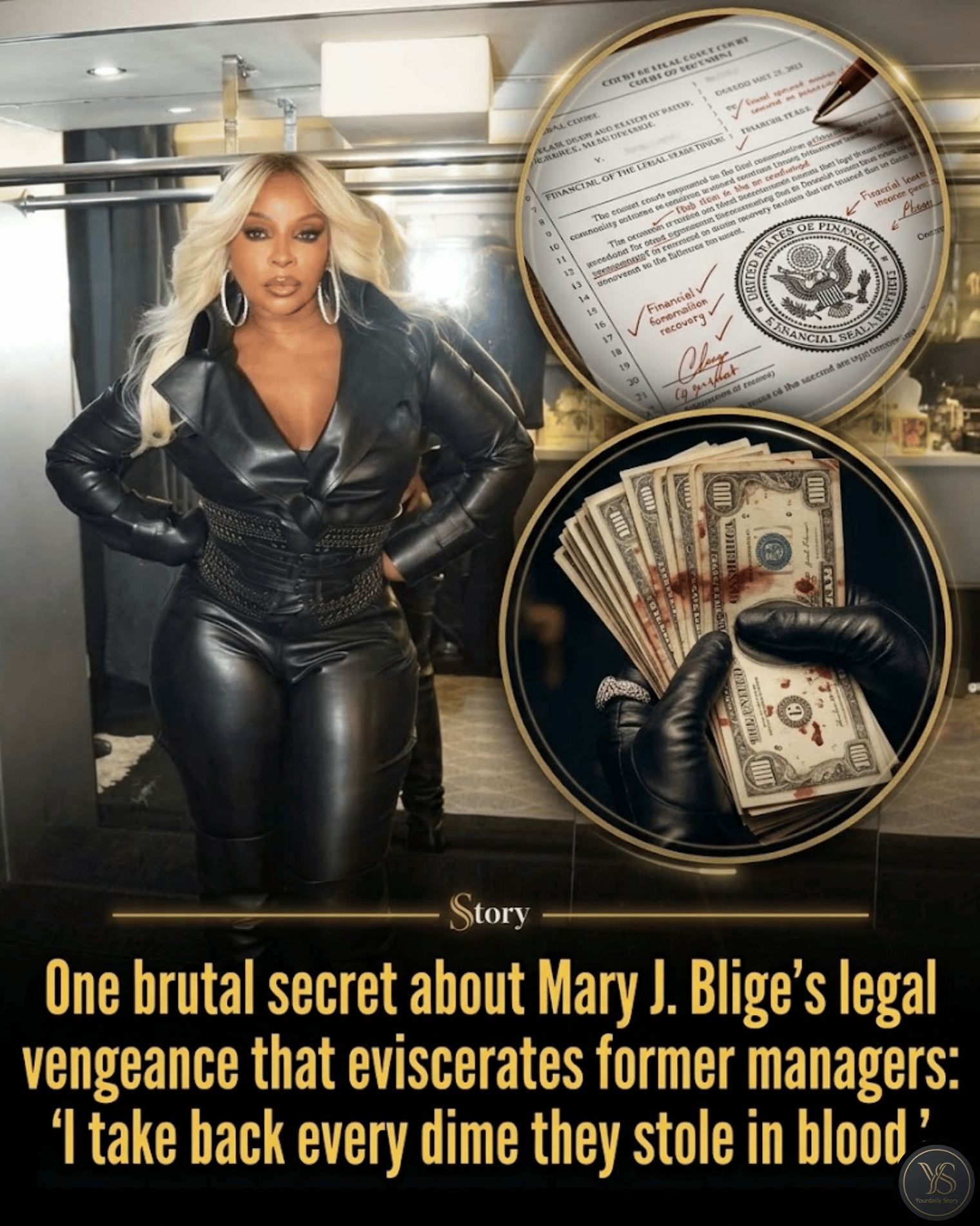 One brutal secret about Mary J. Blige’s legal vengeance that eviscerates former managers: “I take back every dime they stole in blood.”