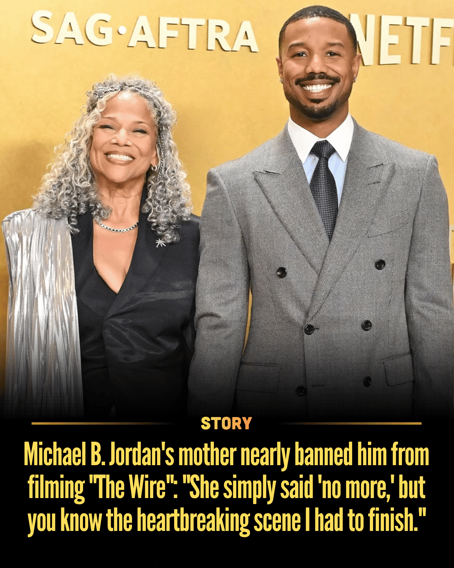 Michael B. Jordan’s mother nearly banned him from filming “The Wire”: “She simply said ‘no more,’ but you know the heartbreaking scene I had to finish.”