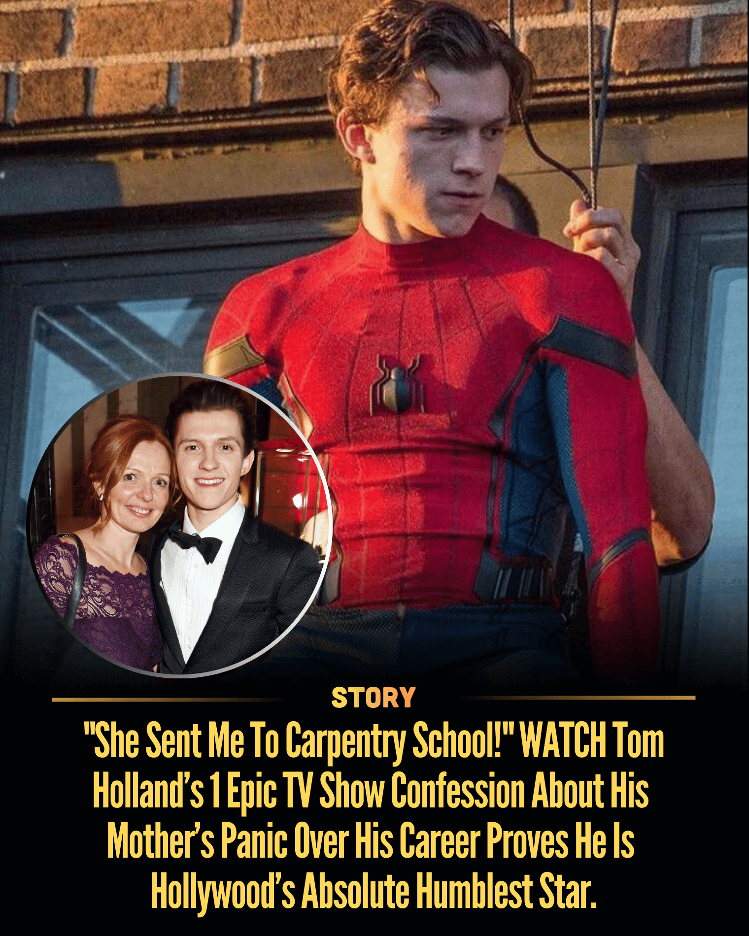 “She Sent Me To Carpentry School!” WATCH Tom Holland’s 1 Epic TV Show Confession About His Mother’s Panic Over His Career Proves He Is Hollywood’s Absolute Humblest Star.