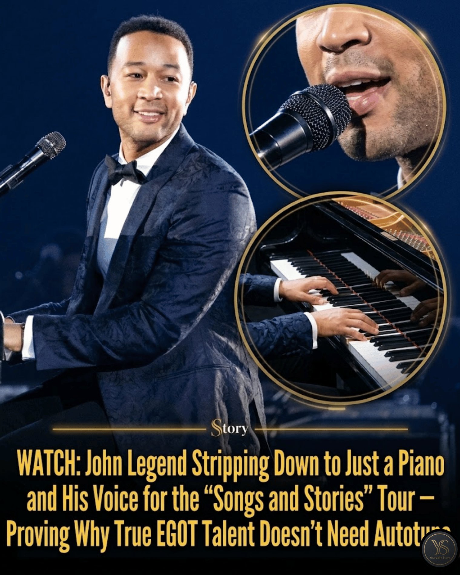 WATCH: John Legend Stripping Down to Just a Piano and His Voice for the “Songs and Stories” Tour — Proving Why True EGOT Talent Doesn’t Need Autotune.