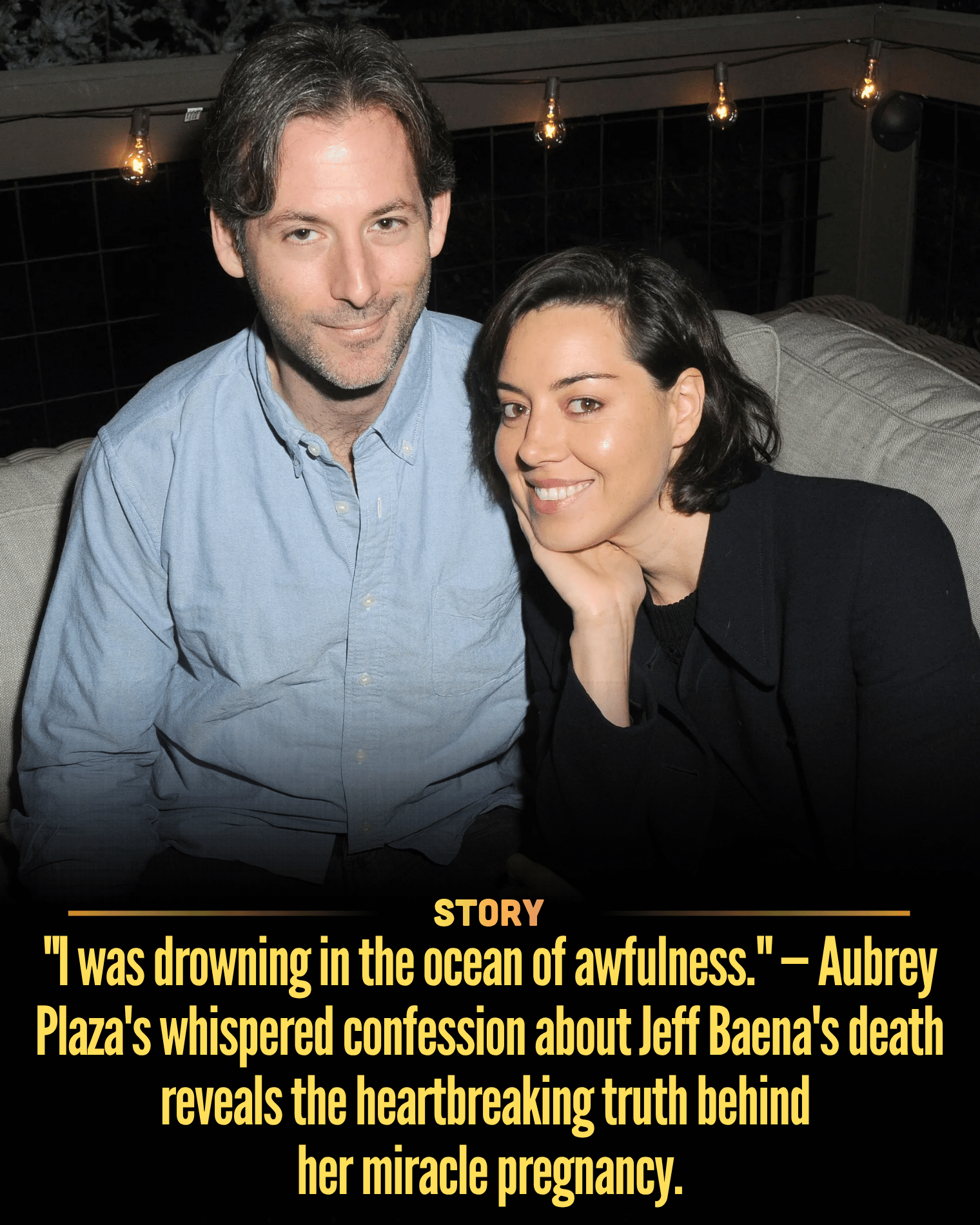 “I was drowning in the ocean of awfulness.” — Aubrey Plaza’s whispered confession about Jeff Baena’s death reveals the heartbreaking truth behind her miracle pregnancy.