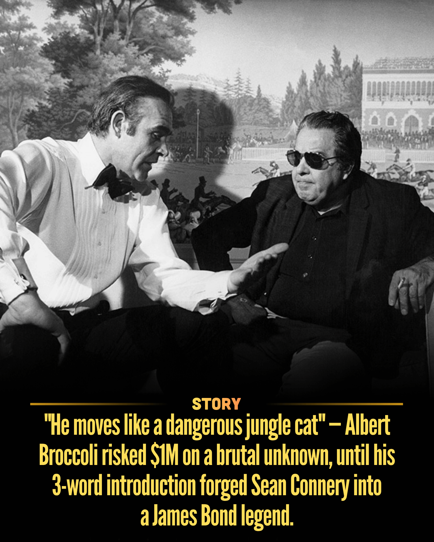 “He moves like a dangerous jungle cat” — Albert Broccoli risked $1M on a brutal unknown, until his 3-word introduction forged Sean Connery into a James Bond legend.