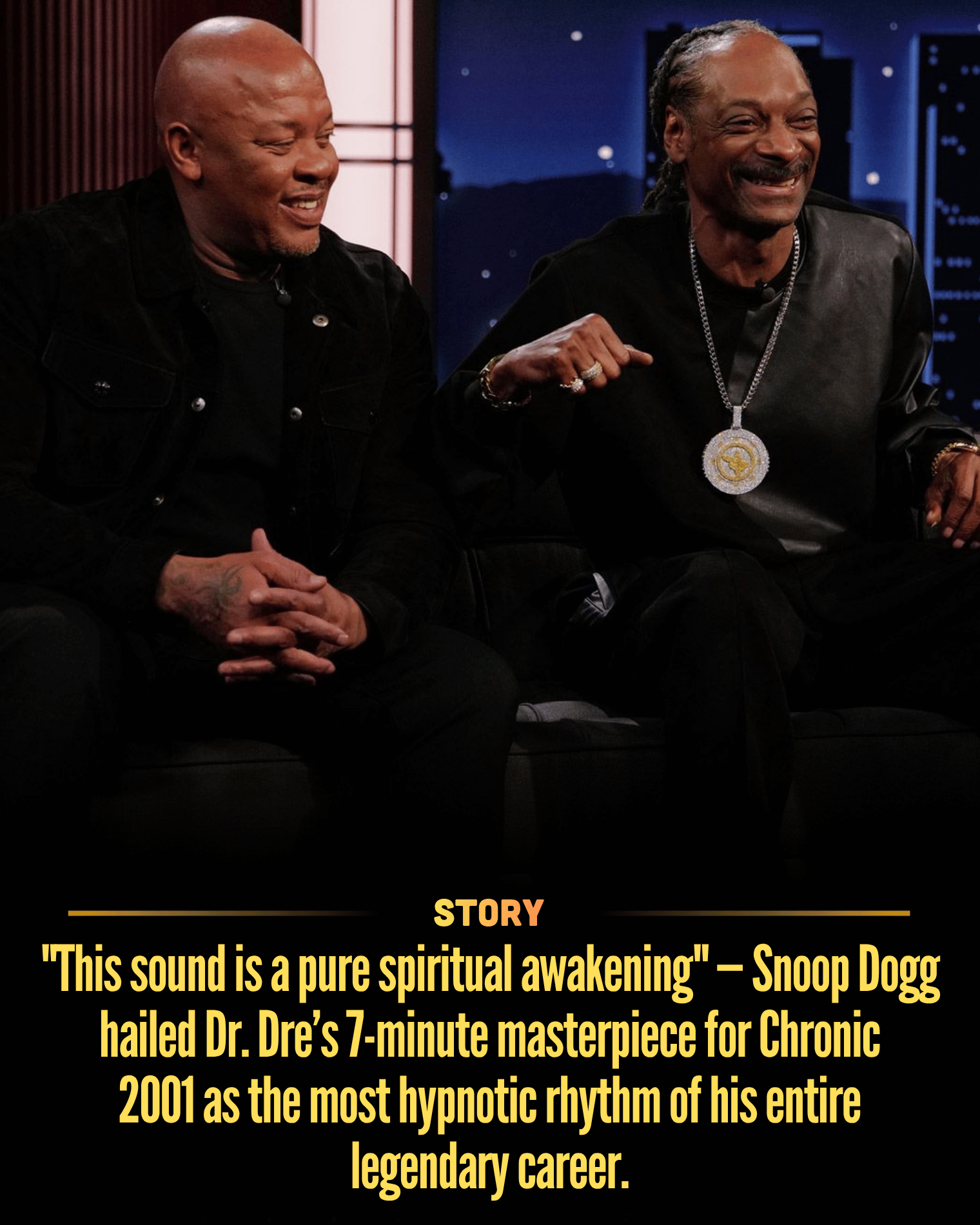 “This sound is a pure spiritual awakening” — Snoop Dogg hailed Dr. Dre’s 7-minute masterpiece for Chronic 2001 as the most hypnotic rhythm of his entire legendary career.