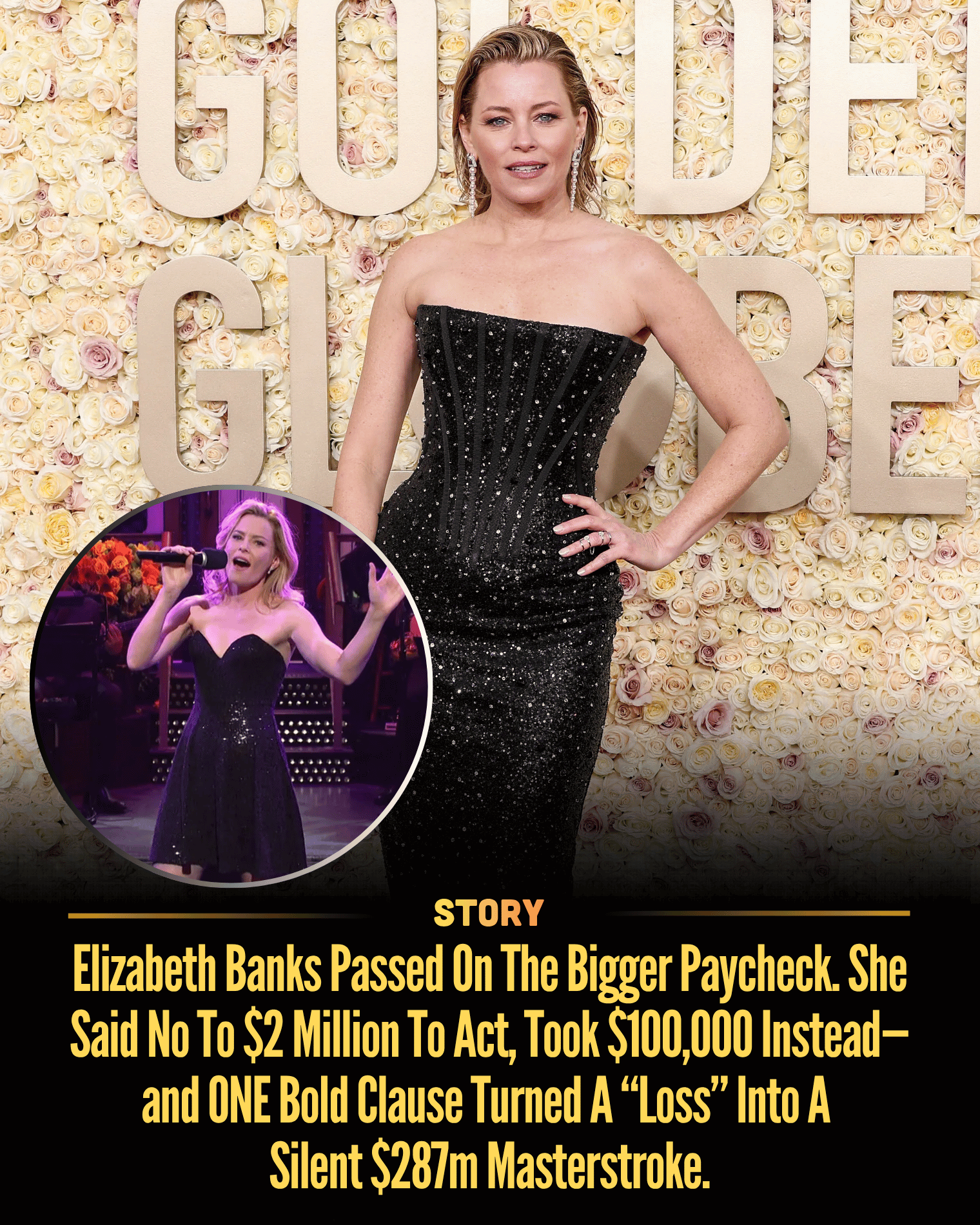Elizabeth Banks Passed On The Bigger Paycheck. She Said No To $2 Million To Act, Took $100,000 Instead—and ONE Bold Clause Turned A “Loss” Into A Silent $287m Masterstroke.