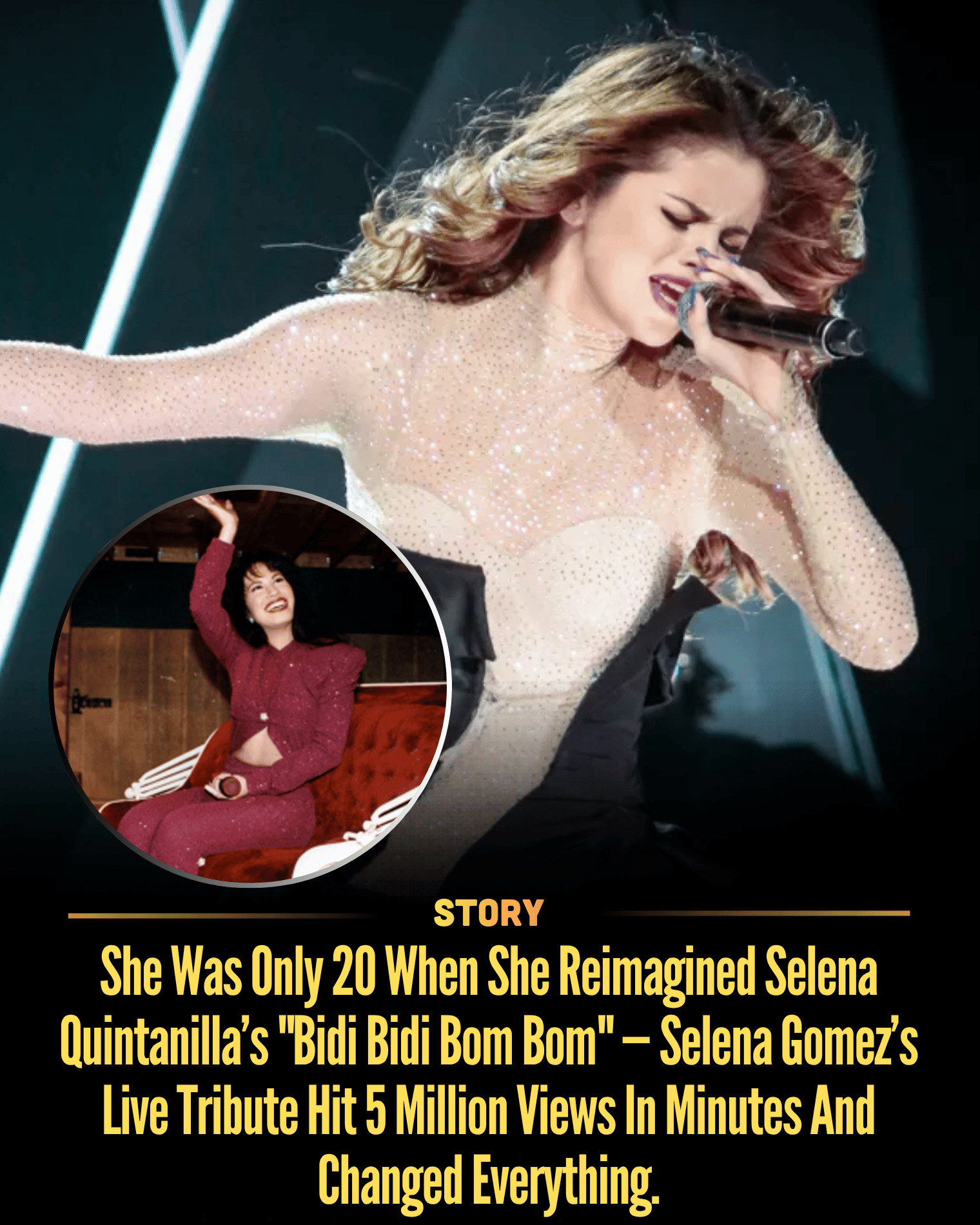 She Was Only 20 When She Reimagined Selena Quintanilla’s “Bidi Bidi Bom Bom” — Selena Gomez’s Live Tribute Hit 5 Million Views In Minutes And Changed Everything.
