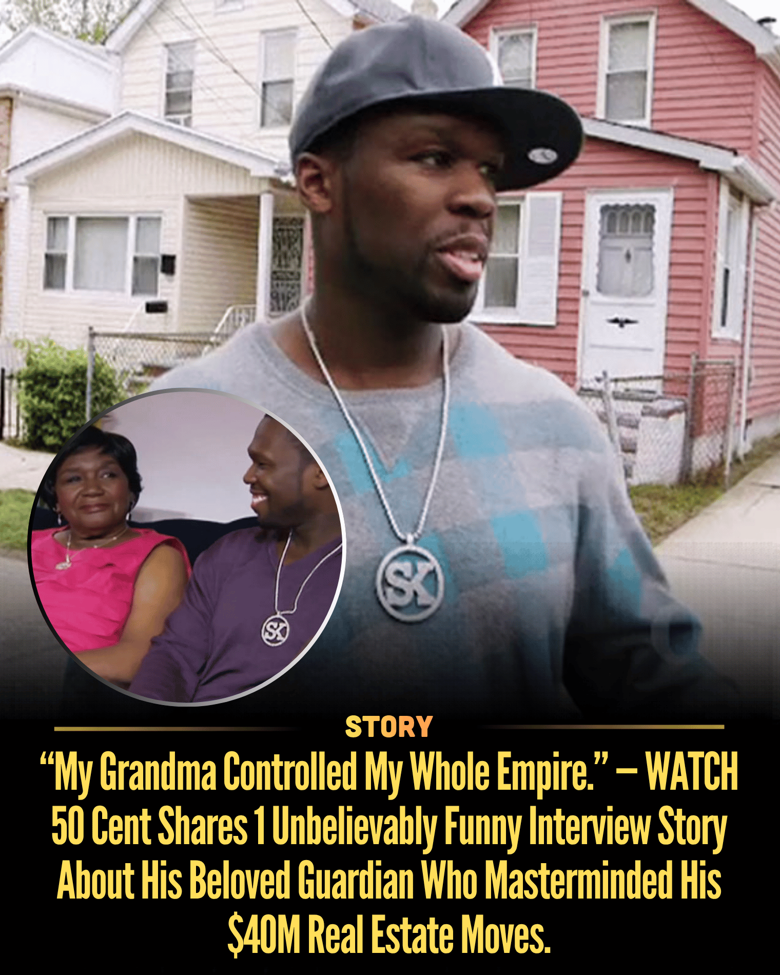 “My Grandma Controlled My Whole Empire.” — WATCH 50 Cent Shares 1 Unbelievably Funny Interview Story About His Beloved Guardian Who Masterminded His $40M Real Estate Moves.