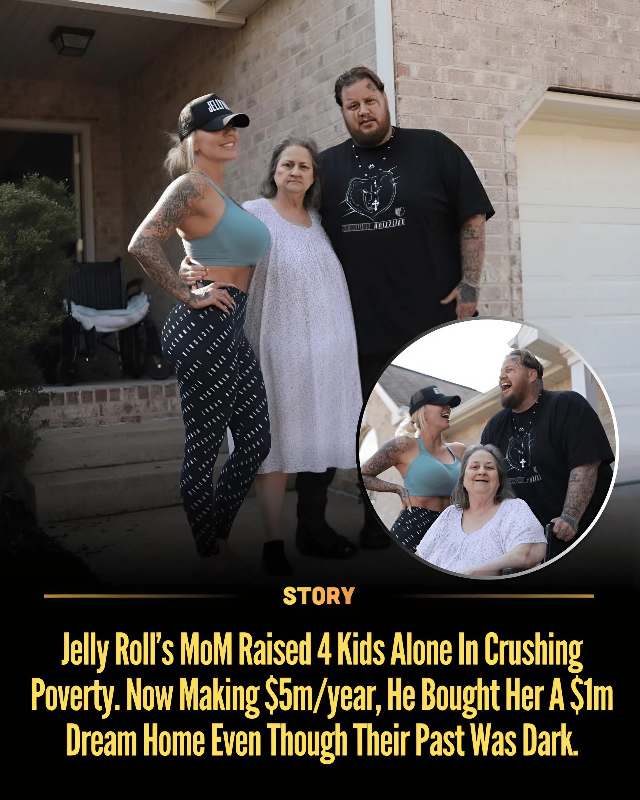 Jelly Roll’s MoM Raised 4 Kids Alone In Crushing Poverty. Now Making $5m/year, He Bought Her A $1m Dream Home Even Though Their Past Was Dark.