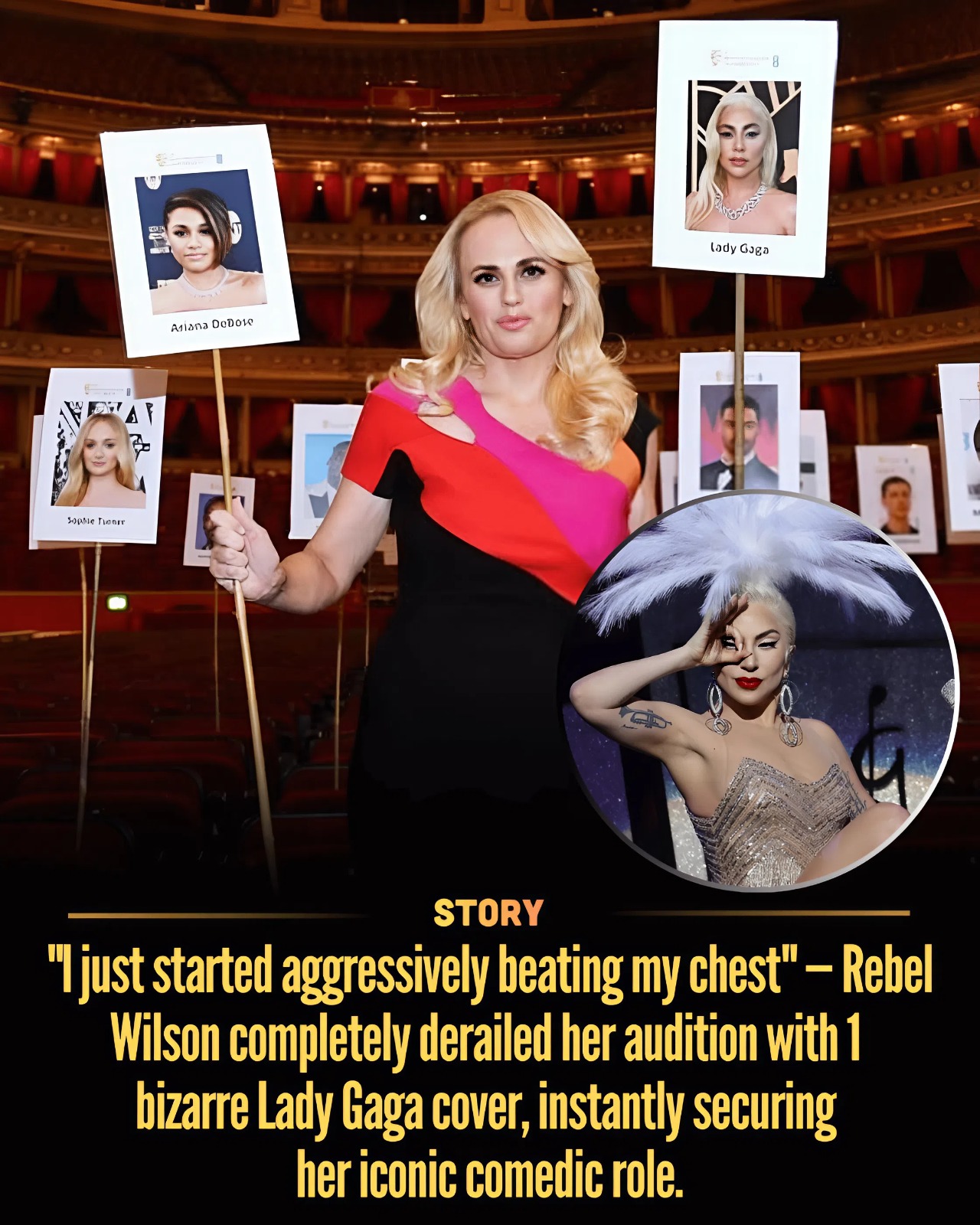 “I just started aggressively beating my chest” — Rebel Wilson completely derailed her audition with 1 bizarre Lady Gaga cover, instantly securing her iconic comedic role.