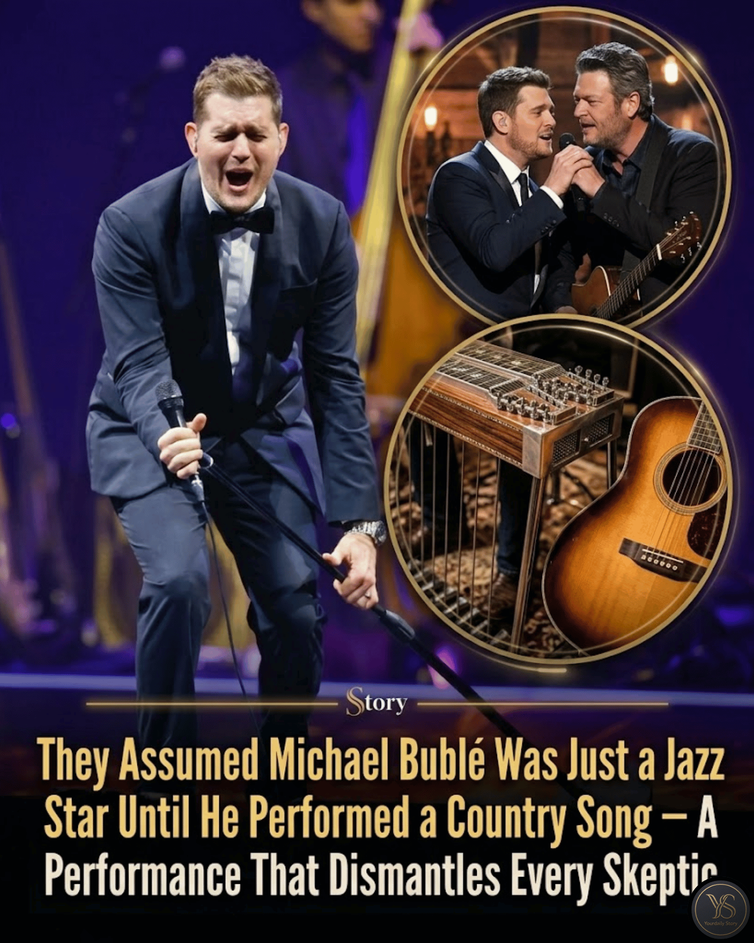 They Assumed Michael Bublé Was Just a Jazz Star Until He Performed a Country Song — A Performance That Dismantles Every Skeptic
