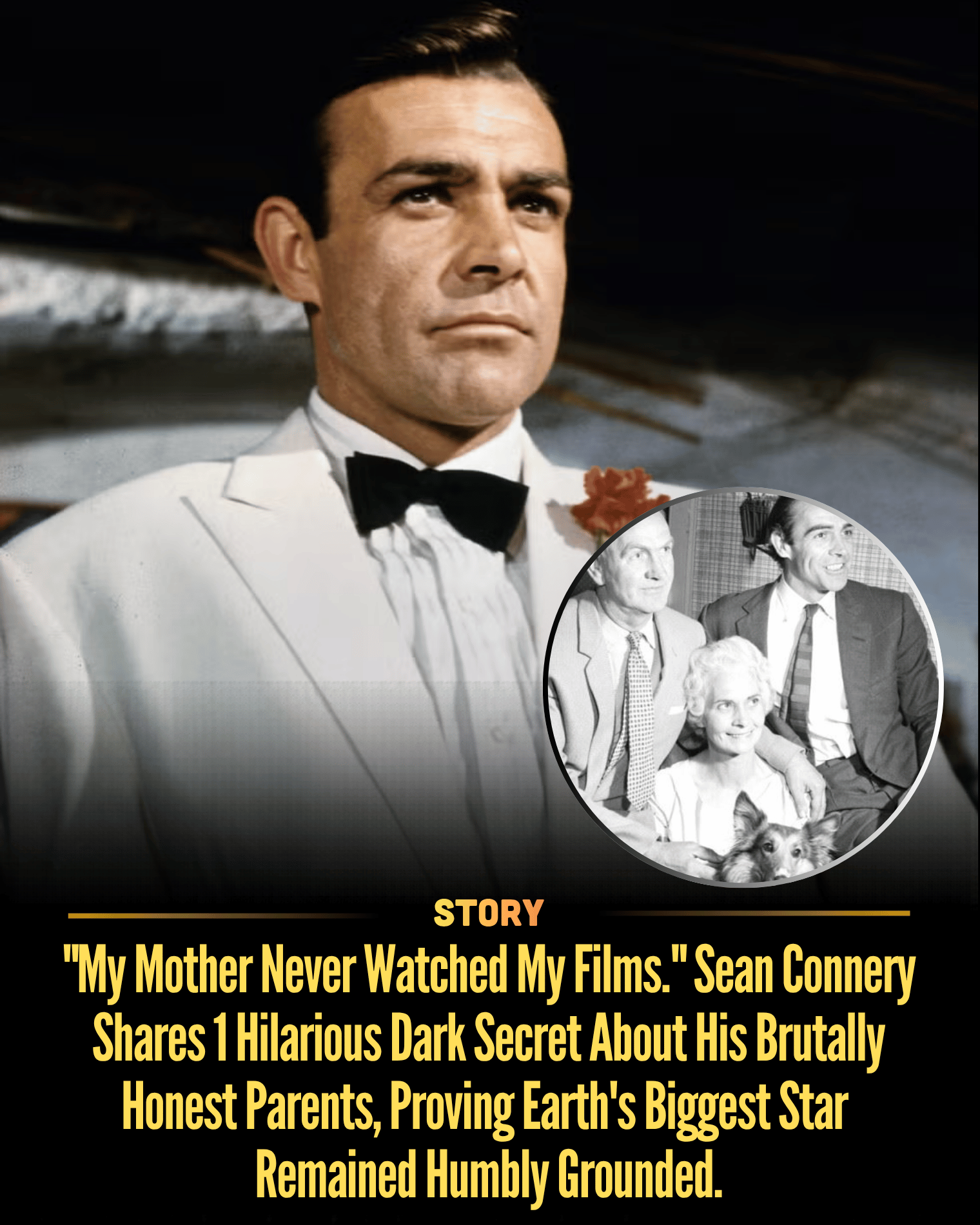 “My Mother Never Watched My Films.” Sean Connery Shares 1 Hilarious Dark Secret About His Brutally Honest Parents, Proving Earth’s Biggest Star Remained Humbly Grounded.