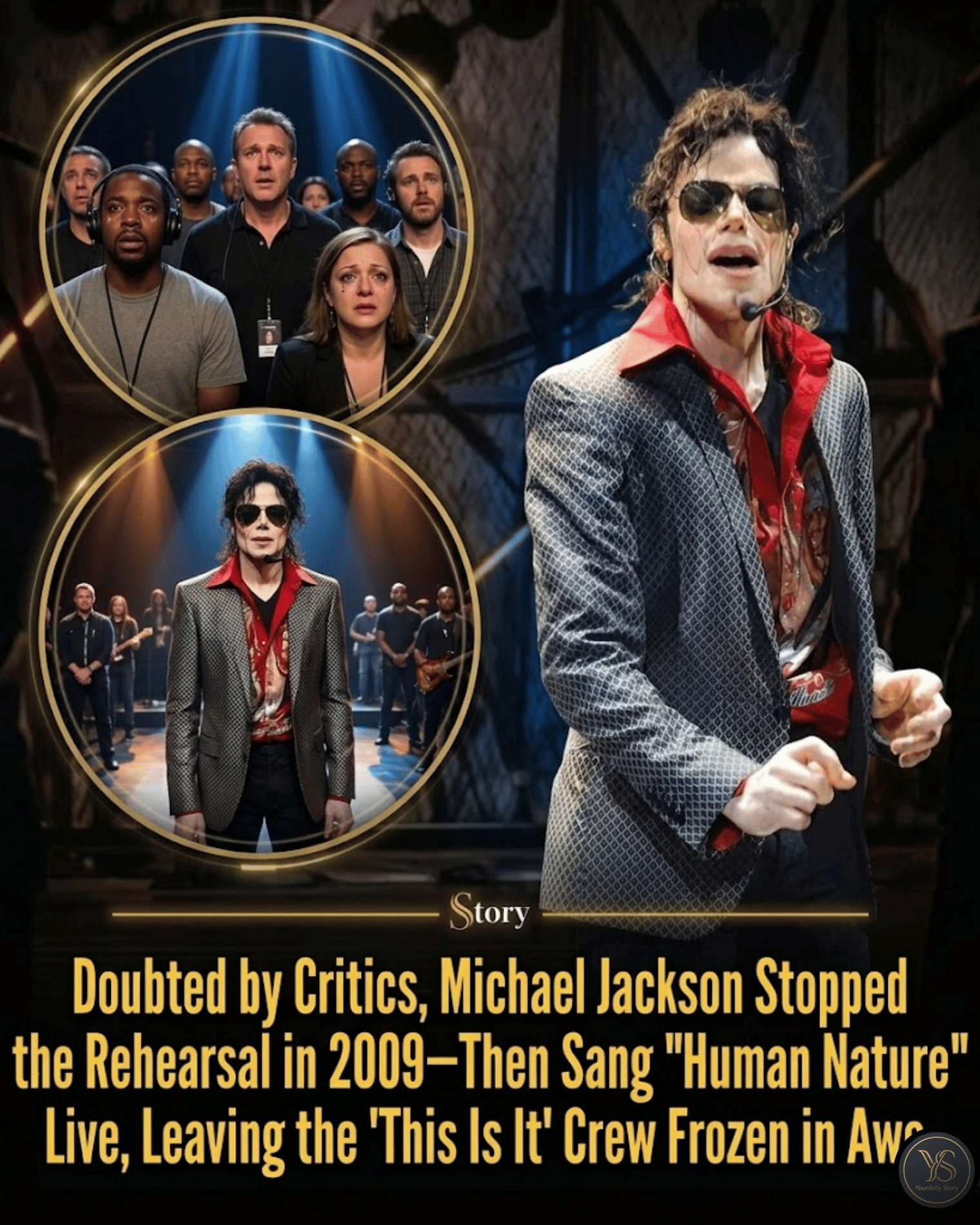 Doubted by Critics, Michael Jackson Stopped the Rehearsal in 2009—Then Sang “Human Nature” Live, Leaving the ‘This Is It’ Crew Frozen in Awe.