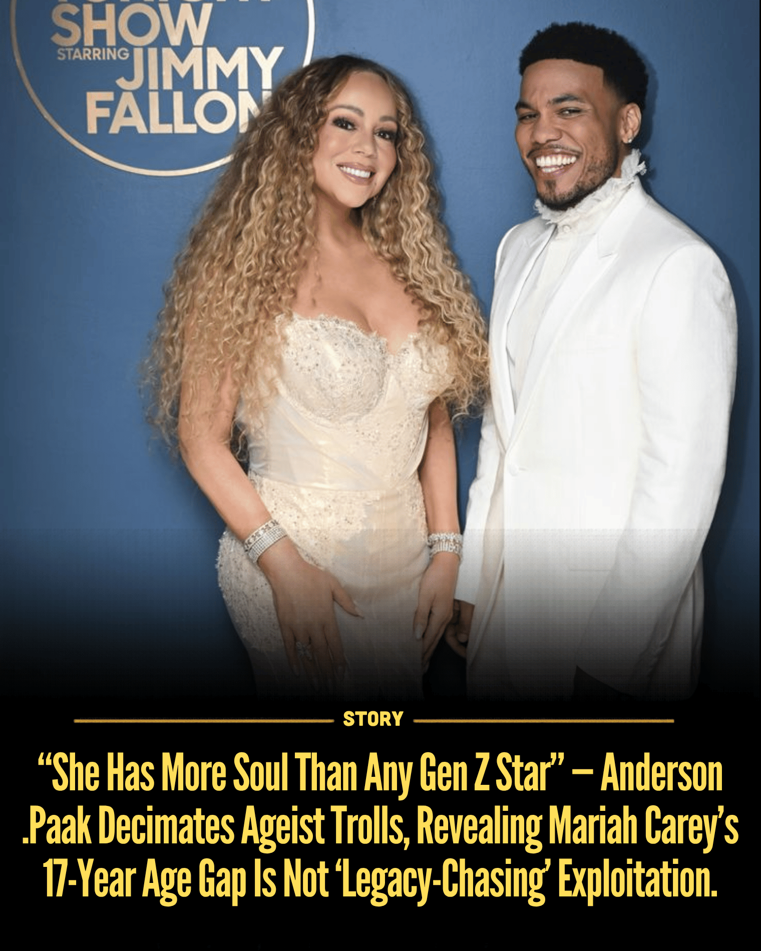 “She Has More Soul Than Any Gen Z Star” — Anderson .Paak Decimates Ageist Trolls, Revealing Mariah Carey’s 17-Year Age Gap Is Not ‘Legacy-Chasing’ Exploitation.
