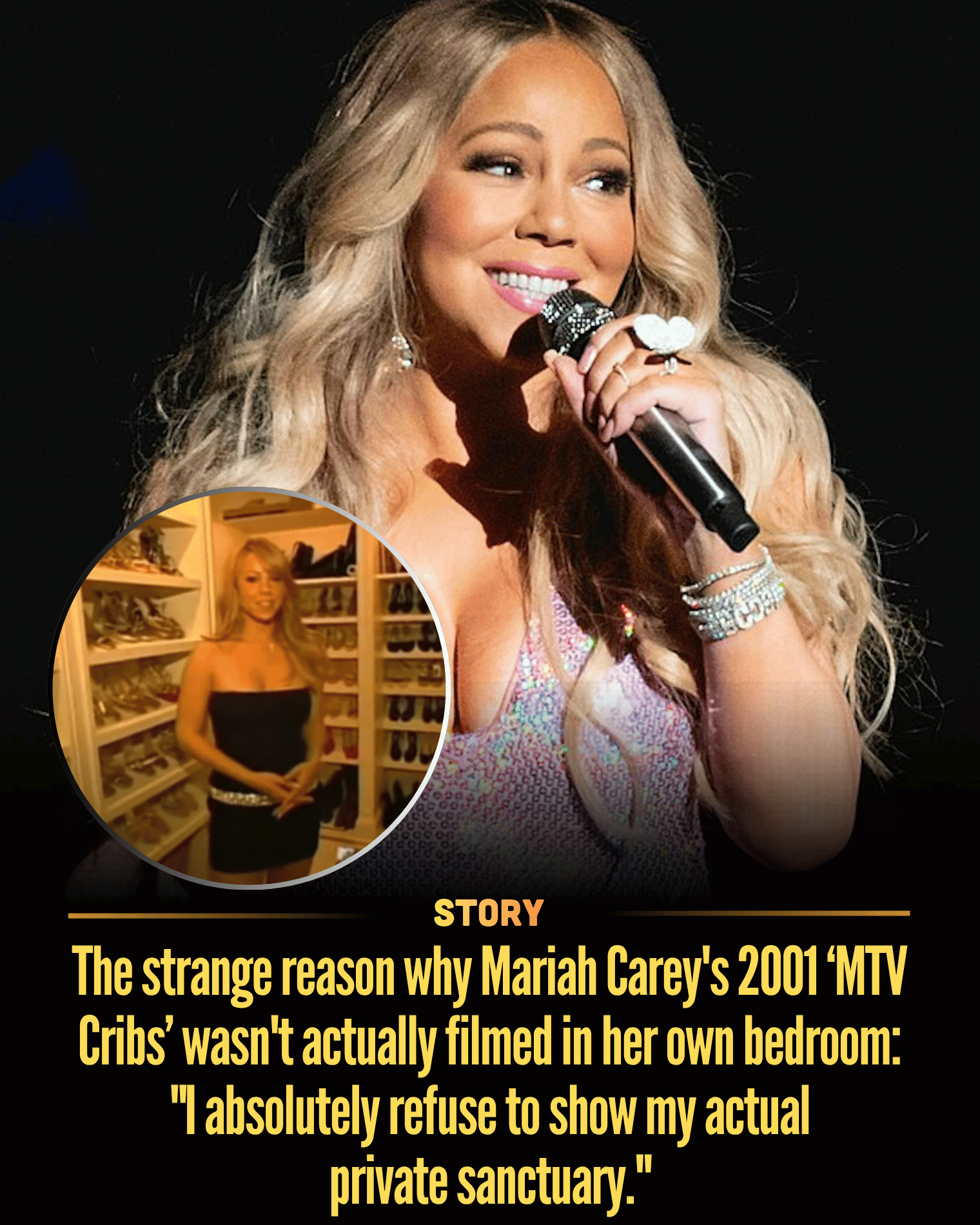 The strange reason why Mariah Carey’s 2001 ‘MTV Cribs’ wasn’t actually filmed in her own bedroom: “I absolutely refuse to show my actual private sanctuary.”