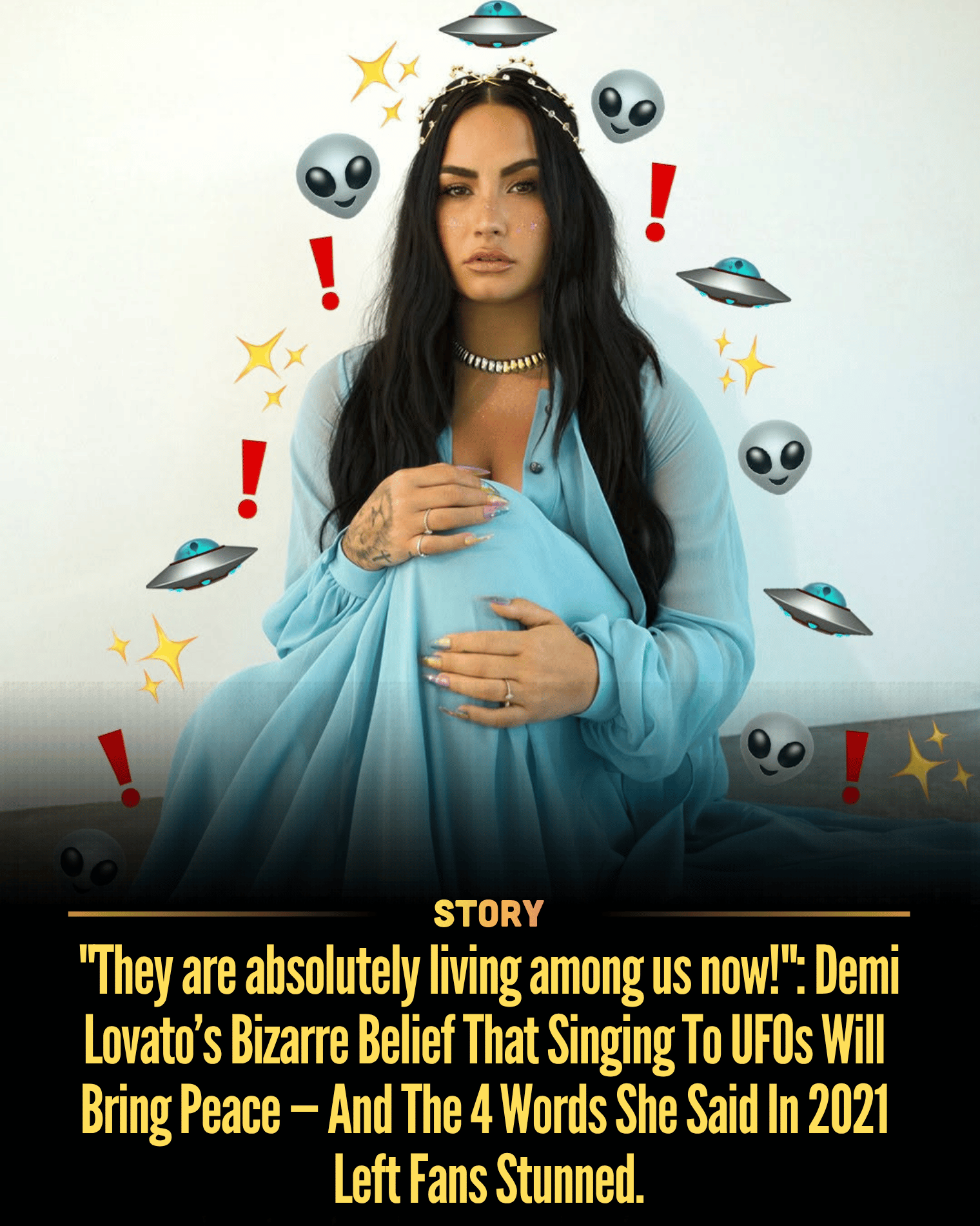 “They are absolutely living among us now!”: Demi Lovato’s Bizarre Belief That Singing To UFOs Will Bring Peace — And The 4 Words She Said In 2021 Left Fans Stunned.