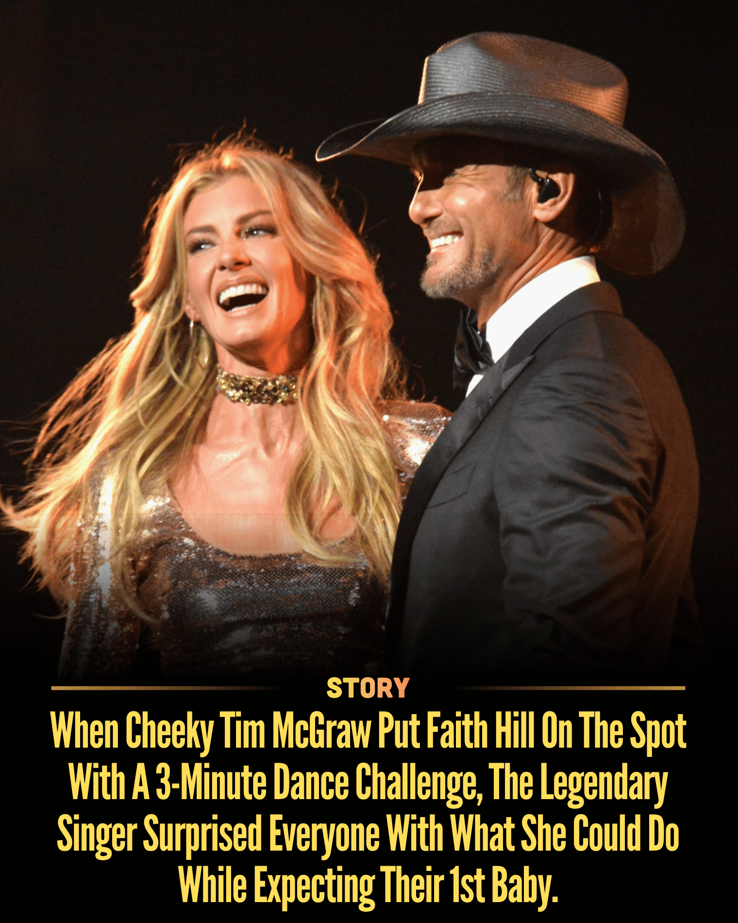 When Cheeky Tim McGraw Put Faith Hill On The Spot With A 3-Minute Dance Challenge, The Legendary Singer Surprised Everyone With What She Could Do While Expecting Their 1st Baby.