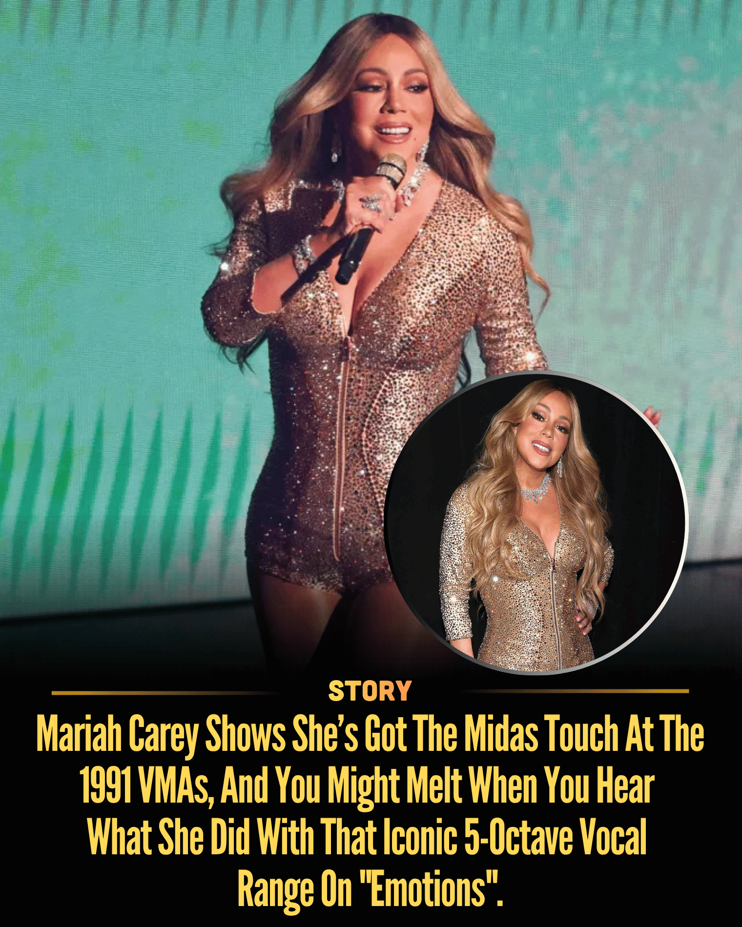 Mariah Carey Shows She’s Got The Midas Touch At The 1991 VMAs, And You Might Melt When You Hear What She Did With That Iconic 5-Octave Vocal Range On “Emotions”.