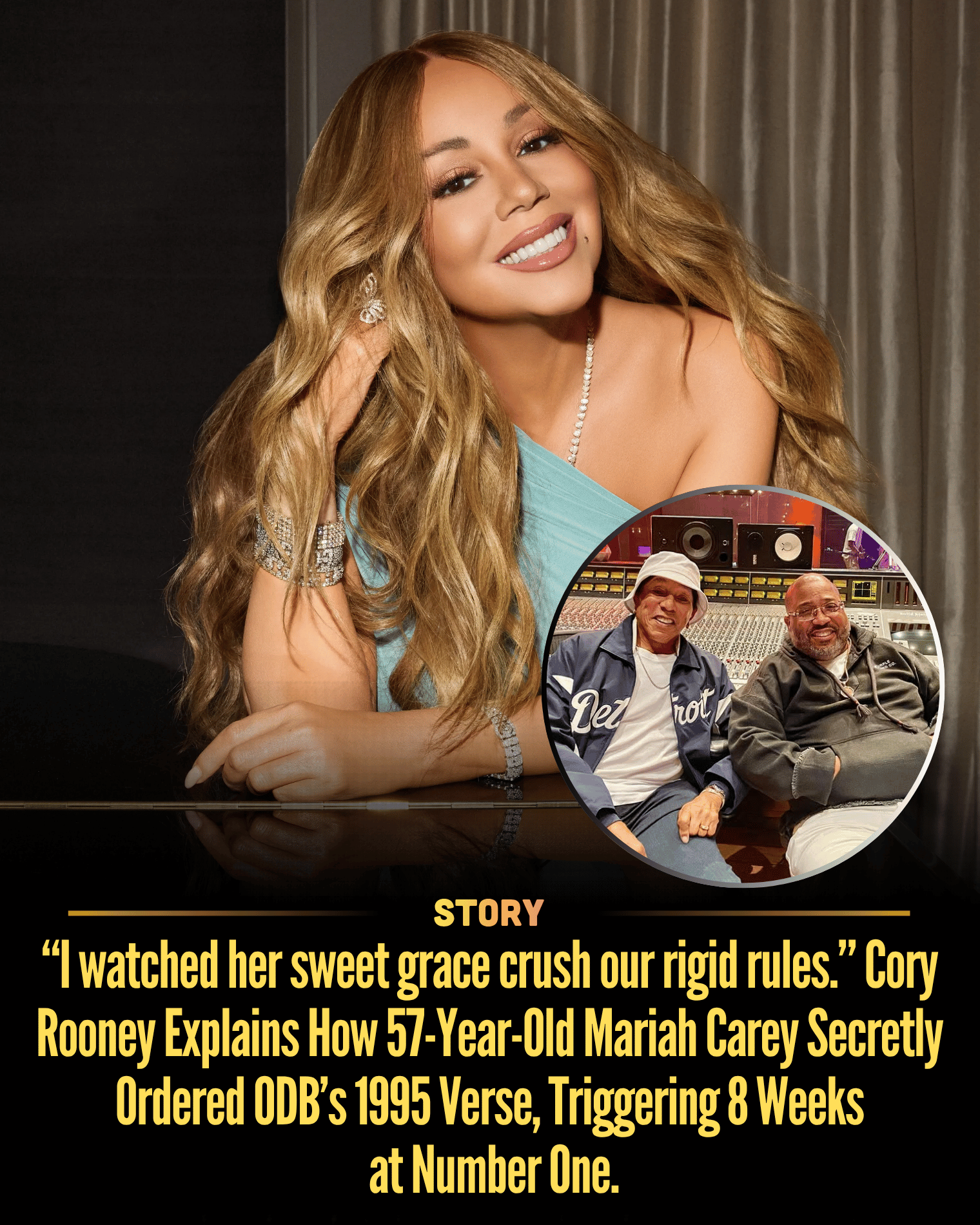 “I watched her sweet grace crush our rigid rules.” Cory Rooney Explains How 57-Year-Old Mariah Carey Secretly Ordered ODB’s 1995 Verse, Triggering 8 Weeks at Number One.