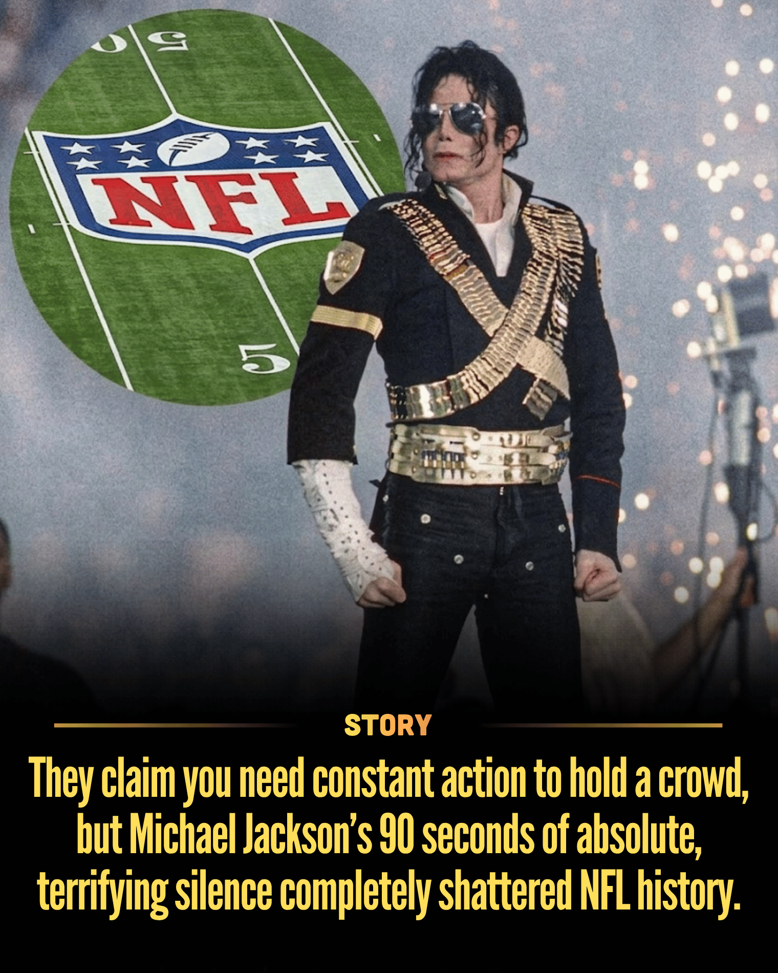 They claim you need constant action to hold a crowd, but Michael Jackson’s 90 seconds of absolute, terrifying silence completely shattered NFL history.