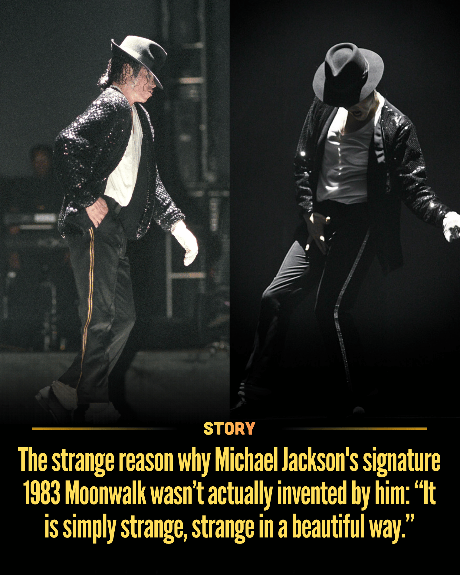 The strange reason why Michael Jackson’s signature 1983 Moonwalk wasn’t actually invented by him: “It is simply strange, strange in a beautiful way.”