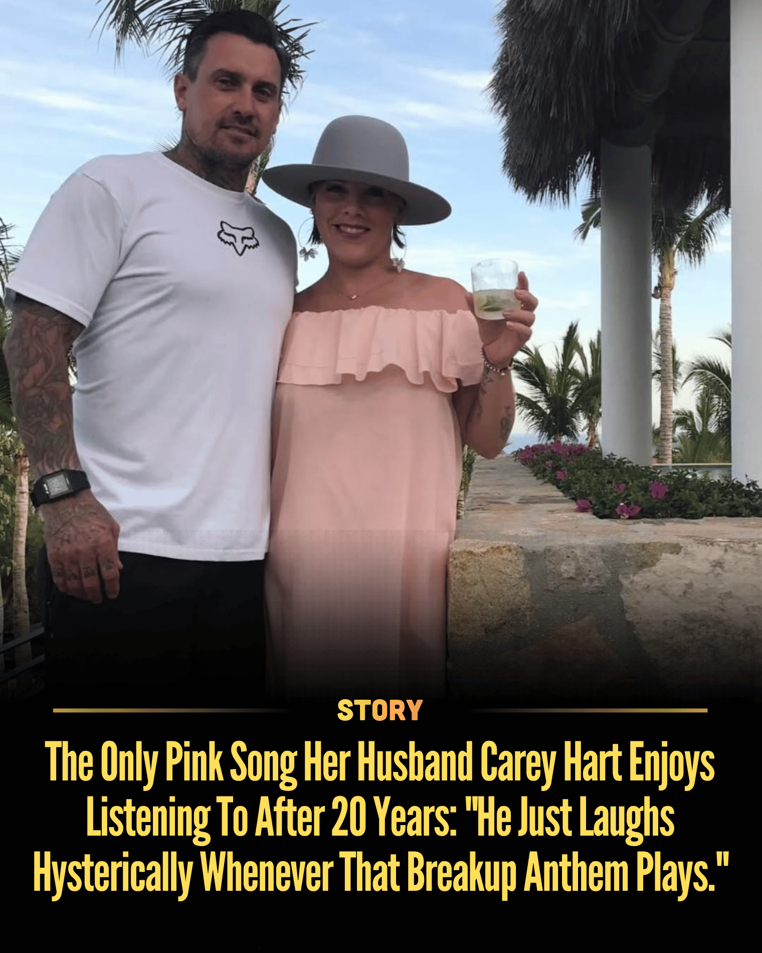 The Only Pink Song Her Husband Carey Hart Enjoys Listening To After 20 Years: “He Just Laughs Hysterically Whenever That Breakup Anthem Plays.”
