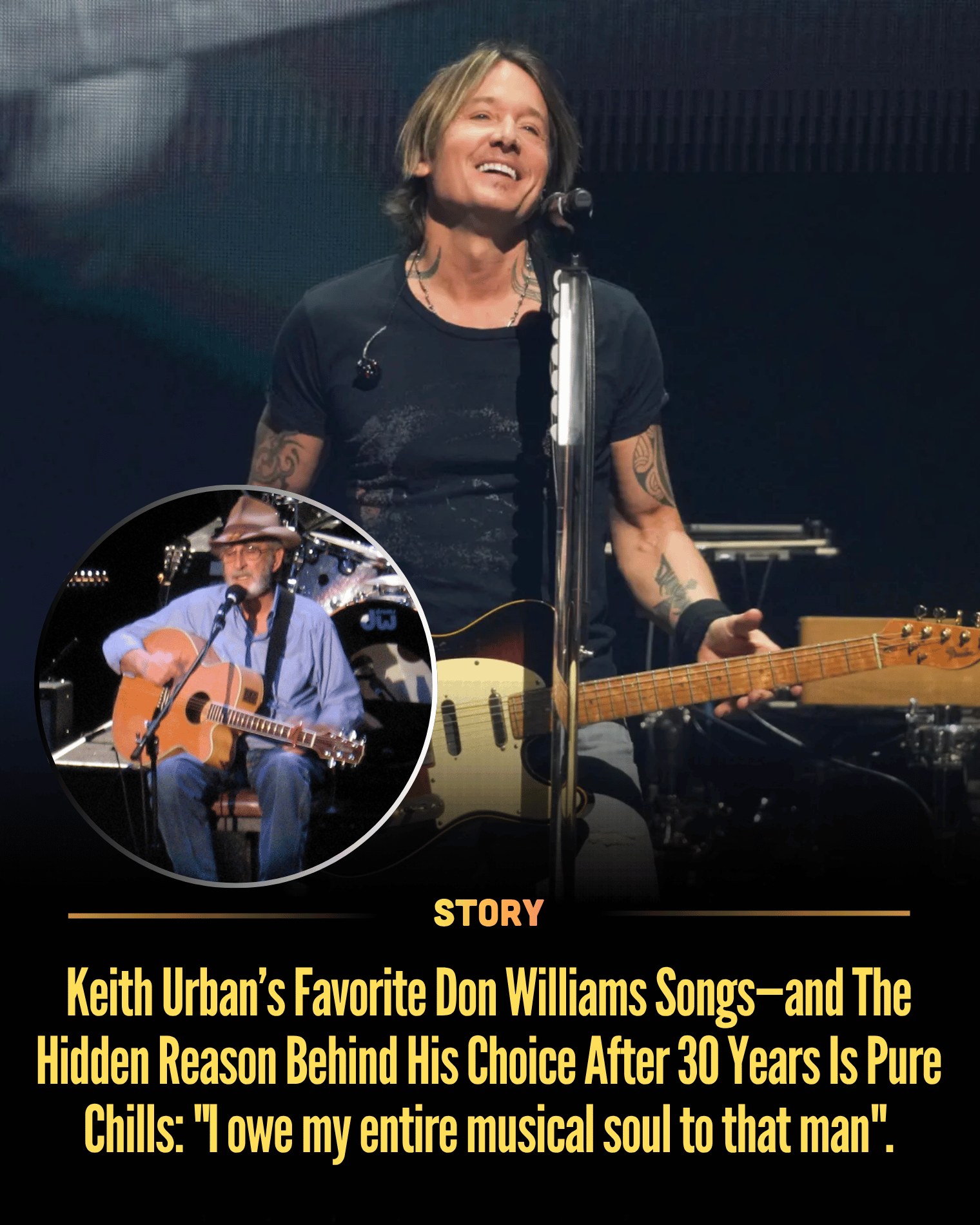 Keith Urban’s Favorite Don Williams Songs—and The Hidden Reason Behind His Choice After 30 Years Is Pure Chills: “I owe my entire musical soul to that man”.