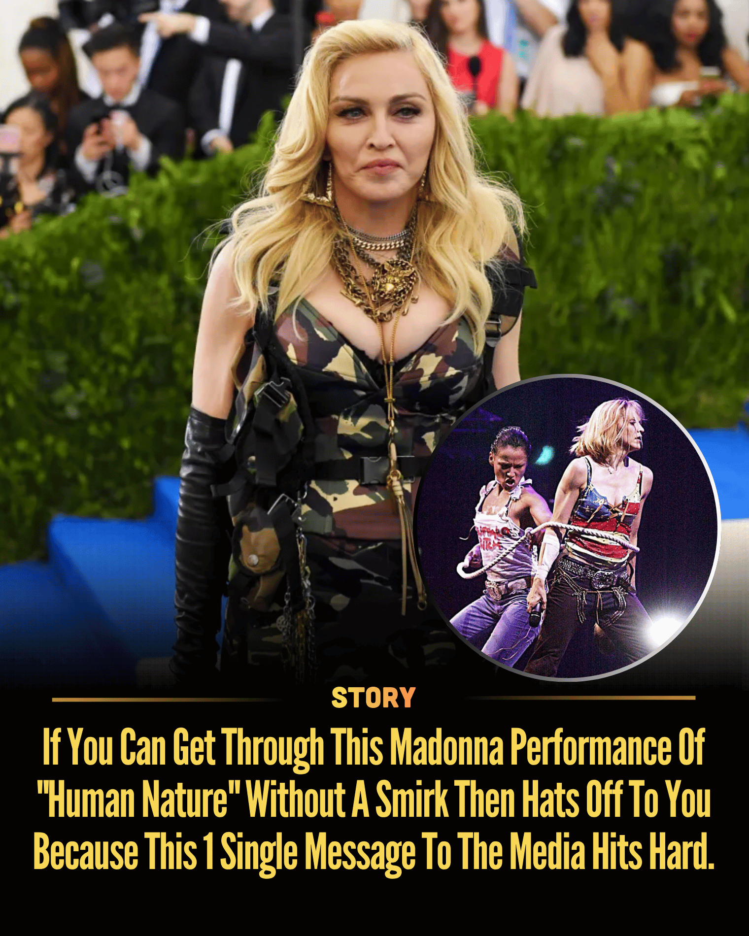 If You Can Get Through This Madonna Performance Of “Human Nature” Without A Smirk Then Hats Off To You Because This 1 Single Message To The Media Hits Hard.