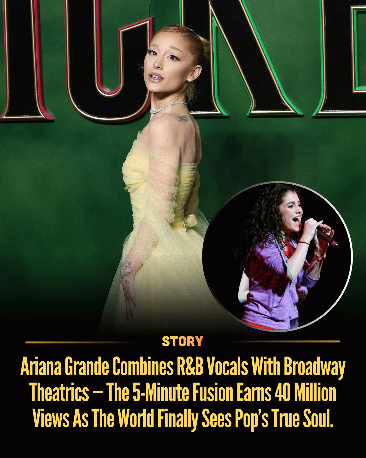 Ariana Grande Combines R&B Vocals With Broadway Theatrics — The 5-Minute Fusion Earns 40 Million Views As The World Finally Sees Pop’s True Soul.