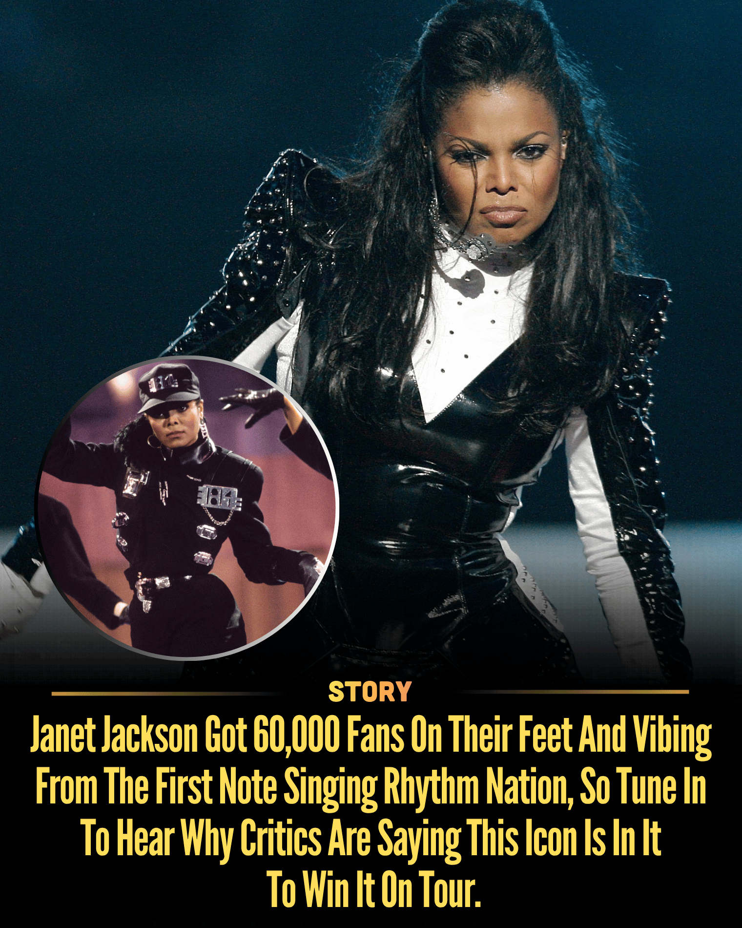 Janet Jackson Got 60,000 Fans On Their Feet And Vibing From The First Note Singing Rhythm Nation, So Tune In To Hear Why Critics Are Saying This Icon Is In It To Win It On Tour.