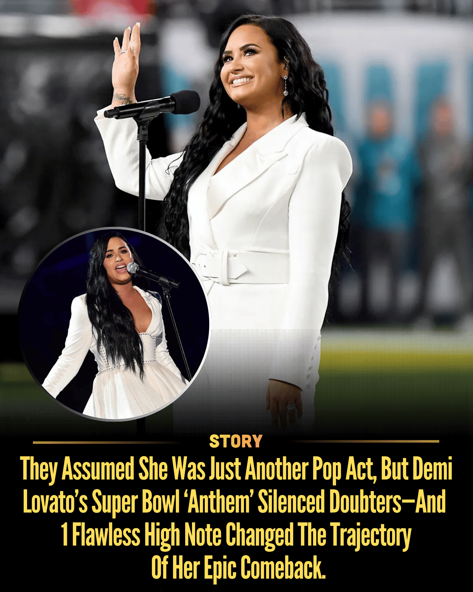 They Assumed She Was Just Another Pop Act, But Demi Lovato’s Super Bowl ‘Anthem’ Silenced Doubters—And 1 Flawless High Note Changed The Trajectory Of Her Epic Comeback.