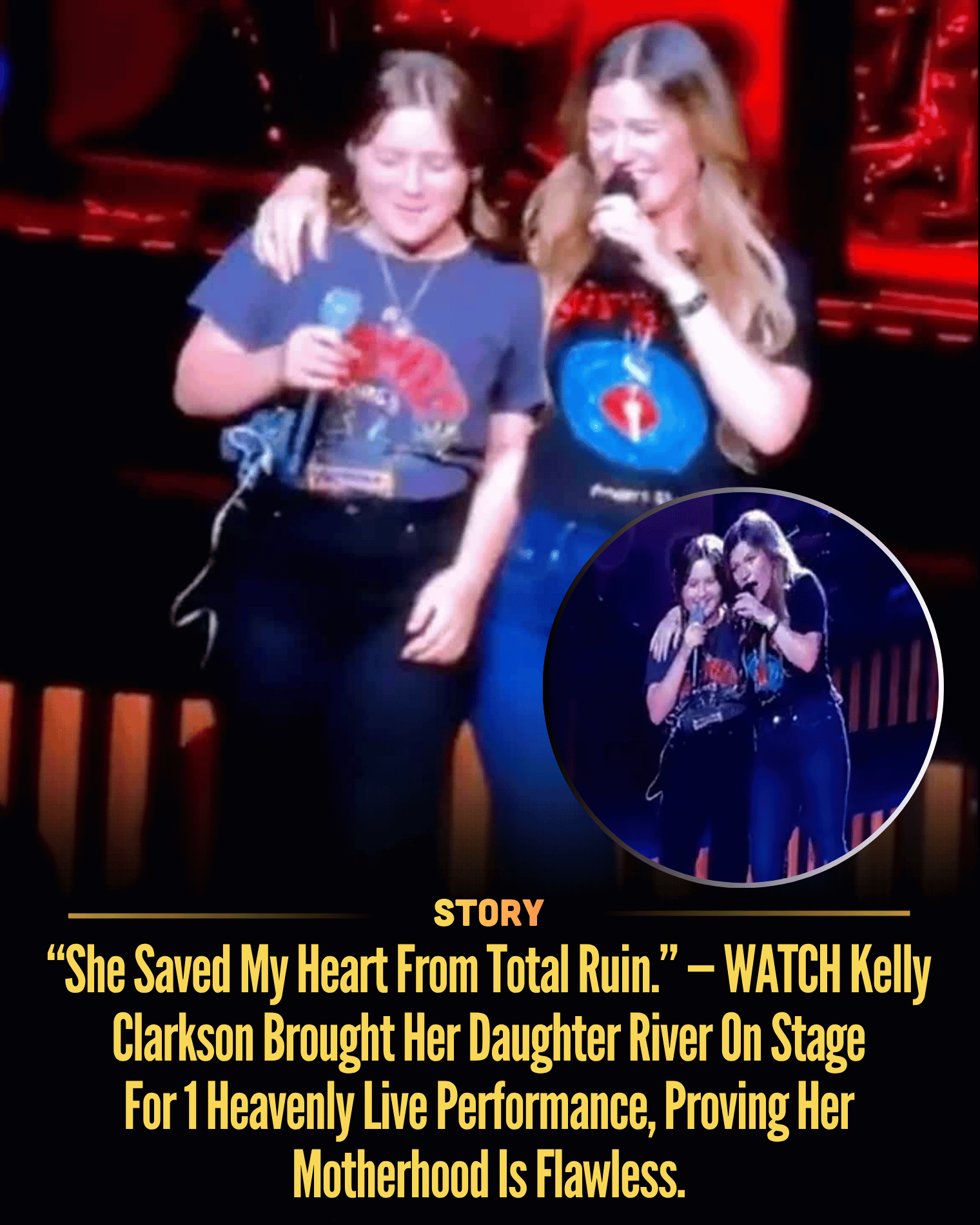 “She Saved My Heart From Total Ruin.” — WATCH Kelly Clarkson Brought Her Daughter River On Stage For 1 Heavenly Live Performance, Proving Her Motherhood Is Flawless.