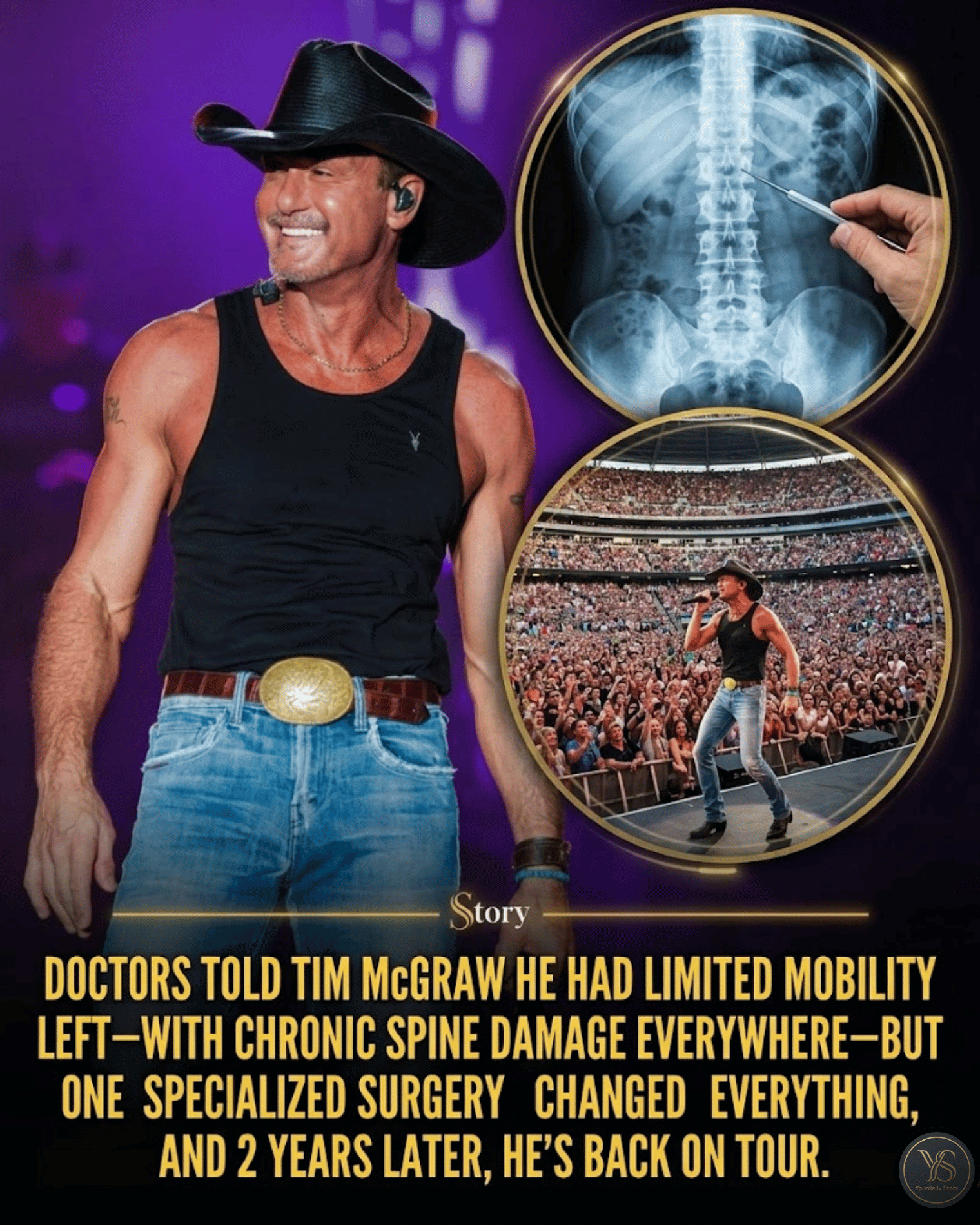 Doctors Told Tim McGraw He Had Limited Mobility Left—With Chronic Spine Damage Everywhere—But One Specialized Surgery Changed Everything, And 2 Years Later, He’s Back On Tour.