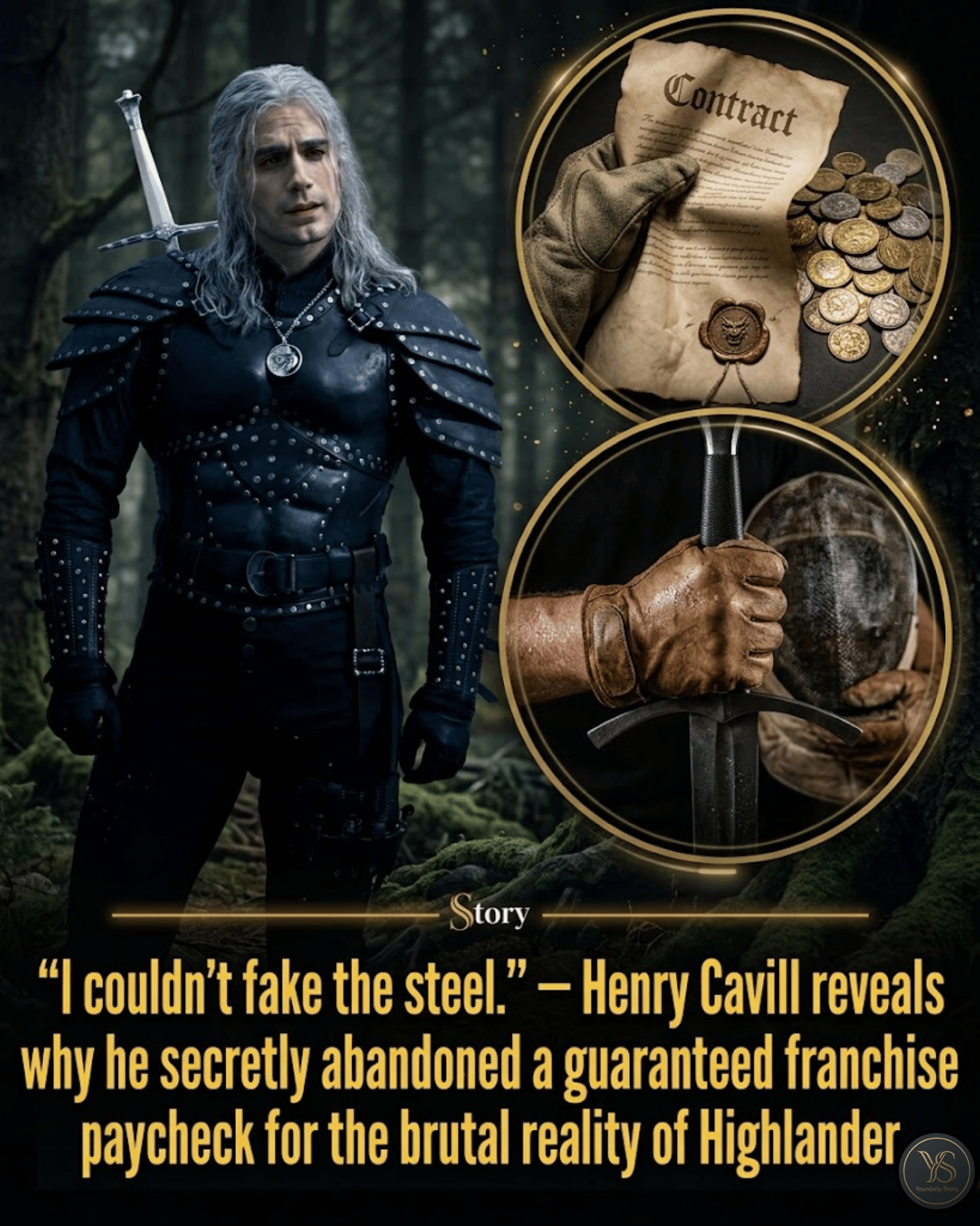 “I couldn’t fake the steel.” — Henry Cavill reveals why he secretly abandoned a guaranteed franchise paycheck for the brutal reality of Highlander.