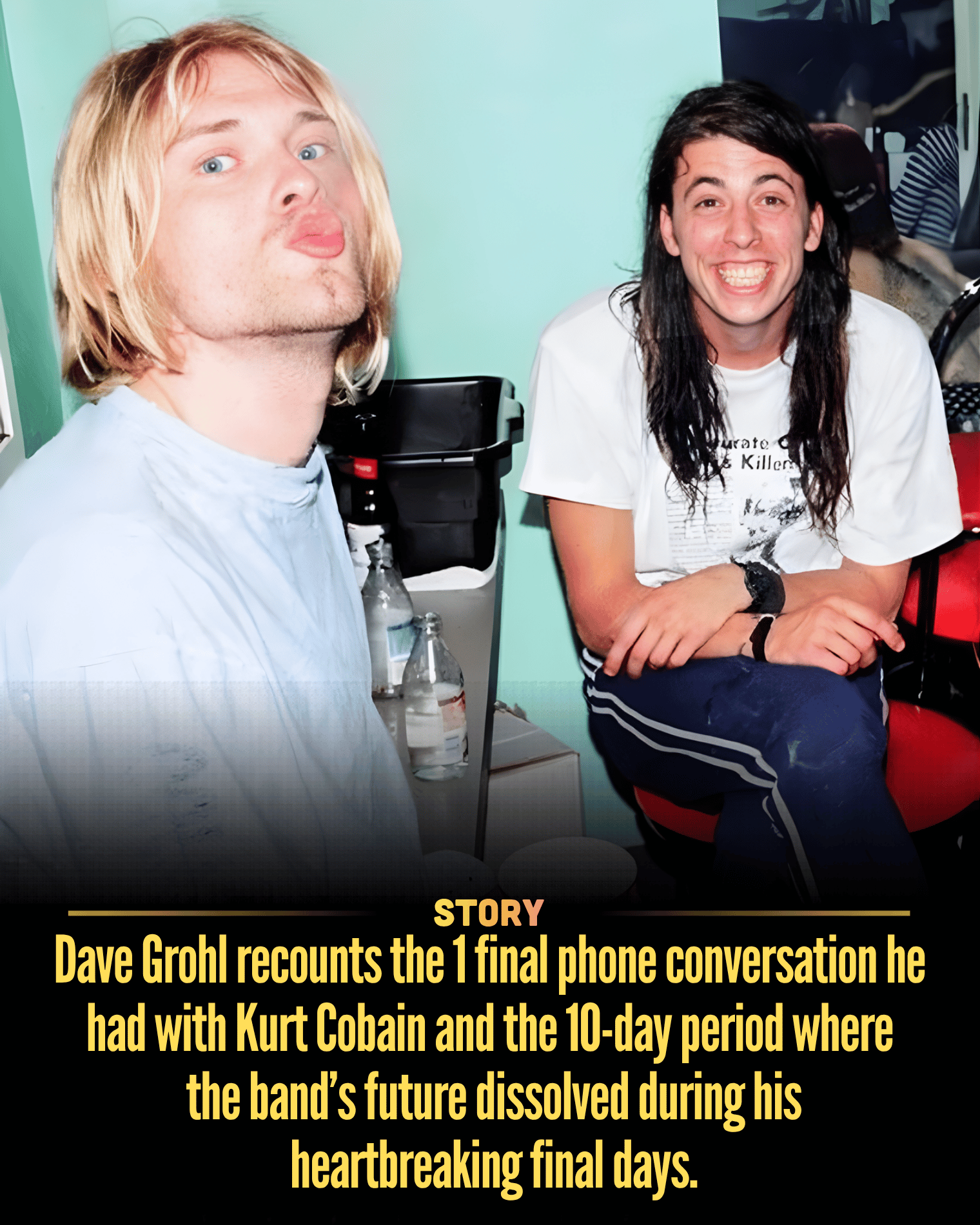 Dave Grohl recounts the 1 final phone conversation he had with Kurt Cobain and the 10-day period where the band’s future dissolved during his heartbreaking final days.