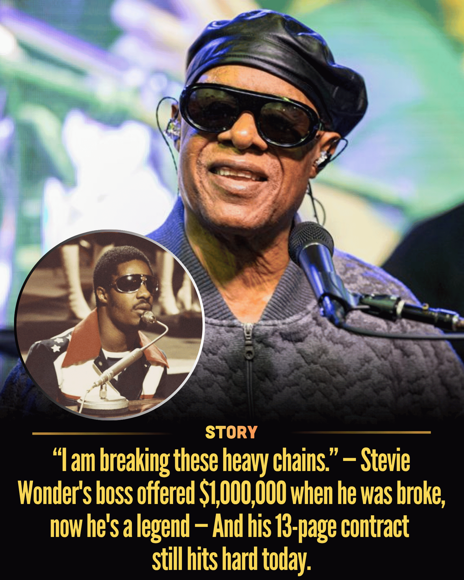 “I am breaking these heavy chains.” — Stevie Wonder’s boss offered $1,000,000 when he was broke, now he’s a legend — And his 13-page contract still hits hard today.