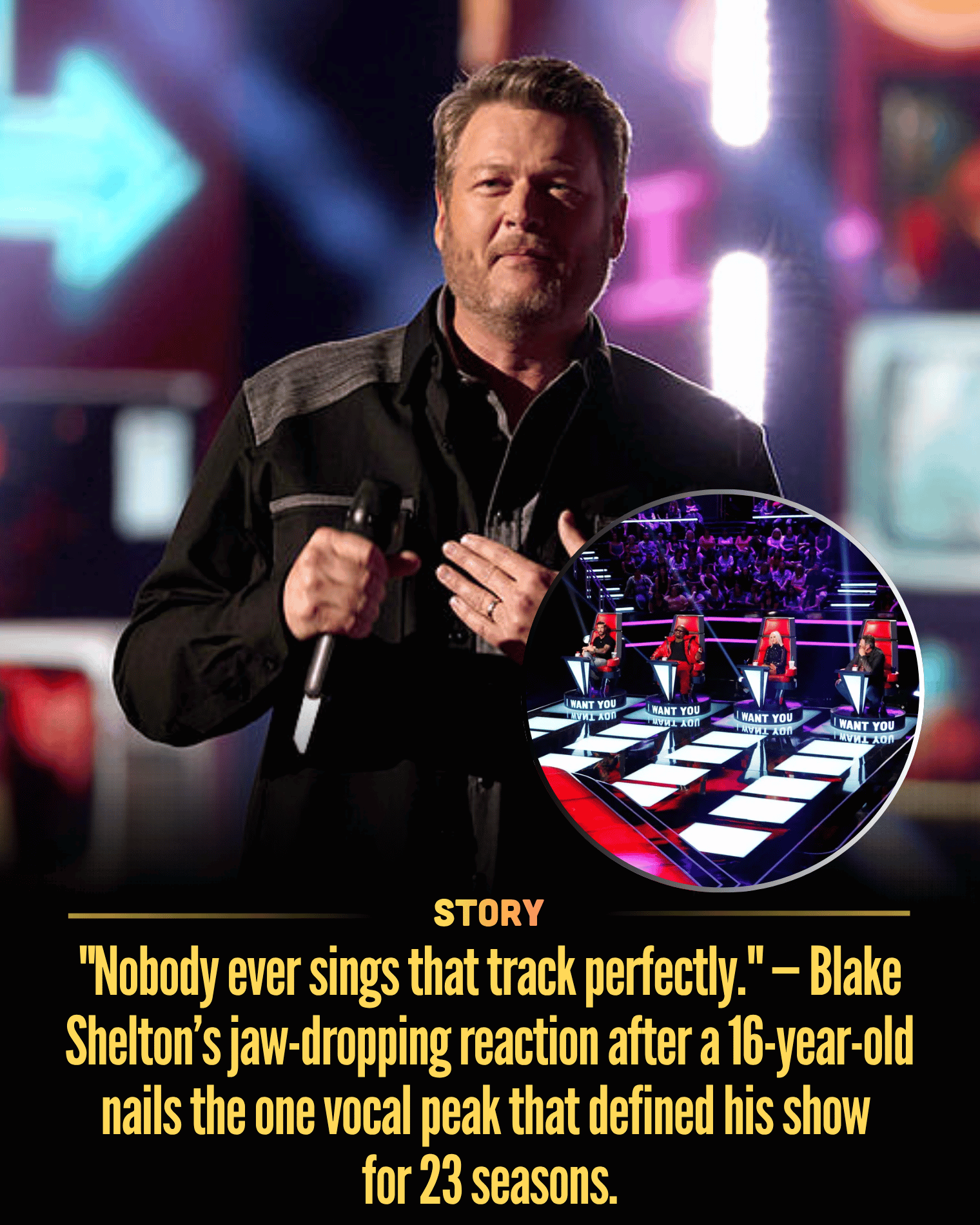 “Nobody ever sings that track perfectly.” — Blake Shelton’s jaw-dropping reaction after a 16-year-old nails the one vocal peak that defined his show for 23 seasons.