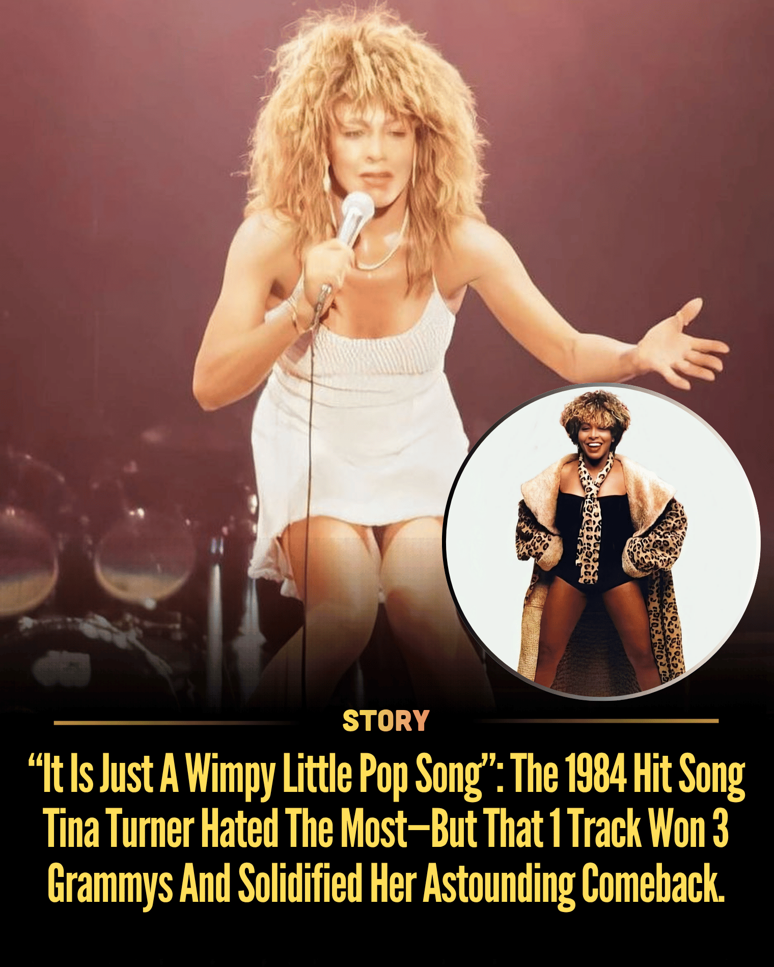 “It Is Just A Wimpy Little Pop Song”: The 1984 Hit Song Tina Turner Hated The Most—But That 1 Track Won 3 Grammys And Solidified Her Astounding Comeback.