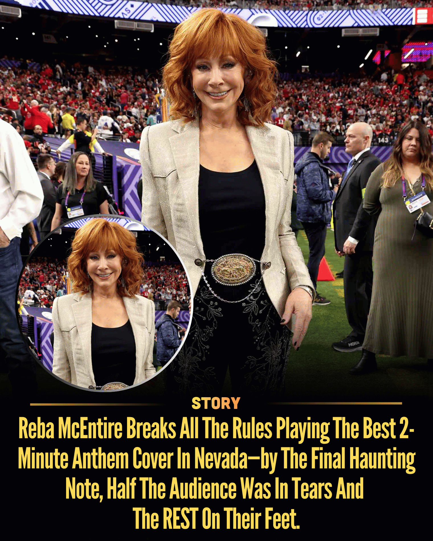 Reba McEntire Breaks All The Rules Playing The Best 2-Minute Anthem Cover In Nevada—by The Final Haunting Note, Half The Audience Was In Tears And The REST On Their Feet.
